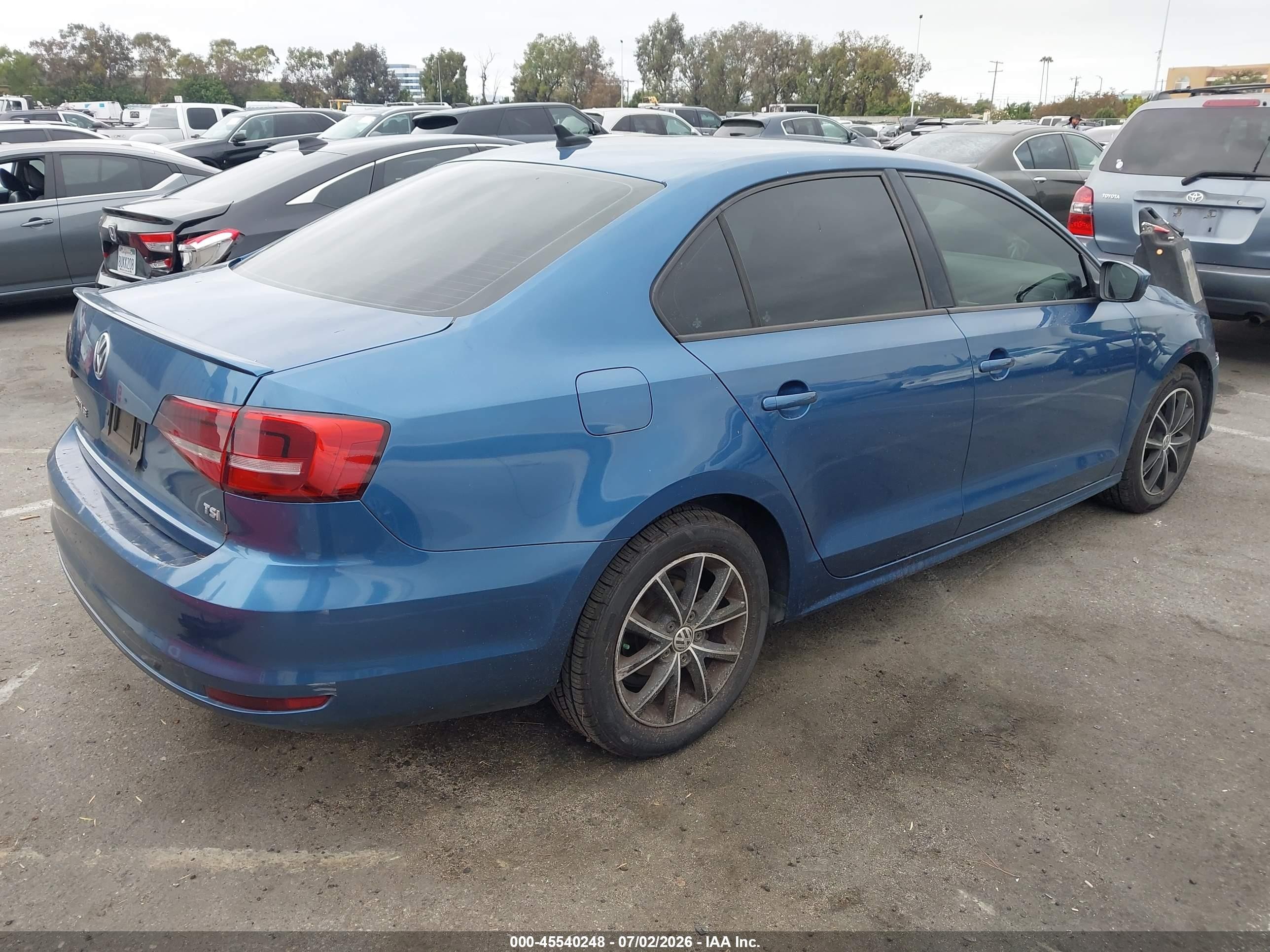 2015 Volkswagen Jetta 1.8t Se Blue vin: 3VWD17AJ5FM266681