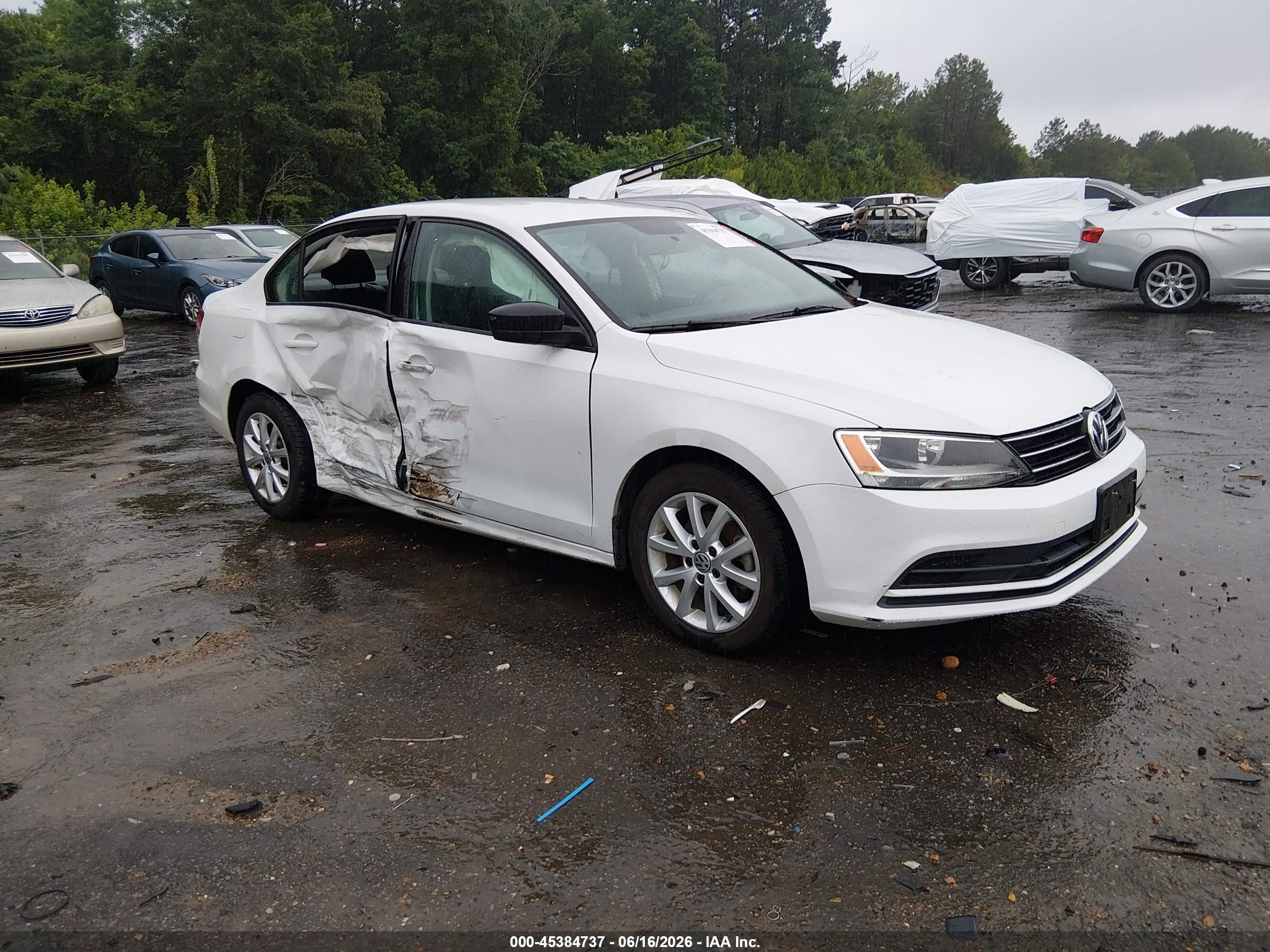 2015 Volkswagen Jetta 1.8t Se Белый vin: 3VWD17AJ5FM282251