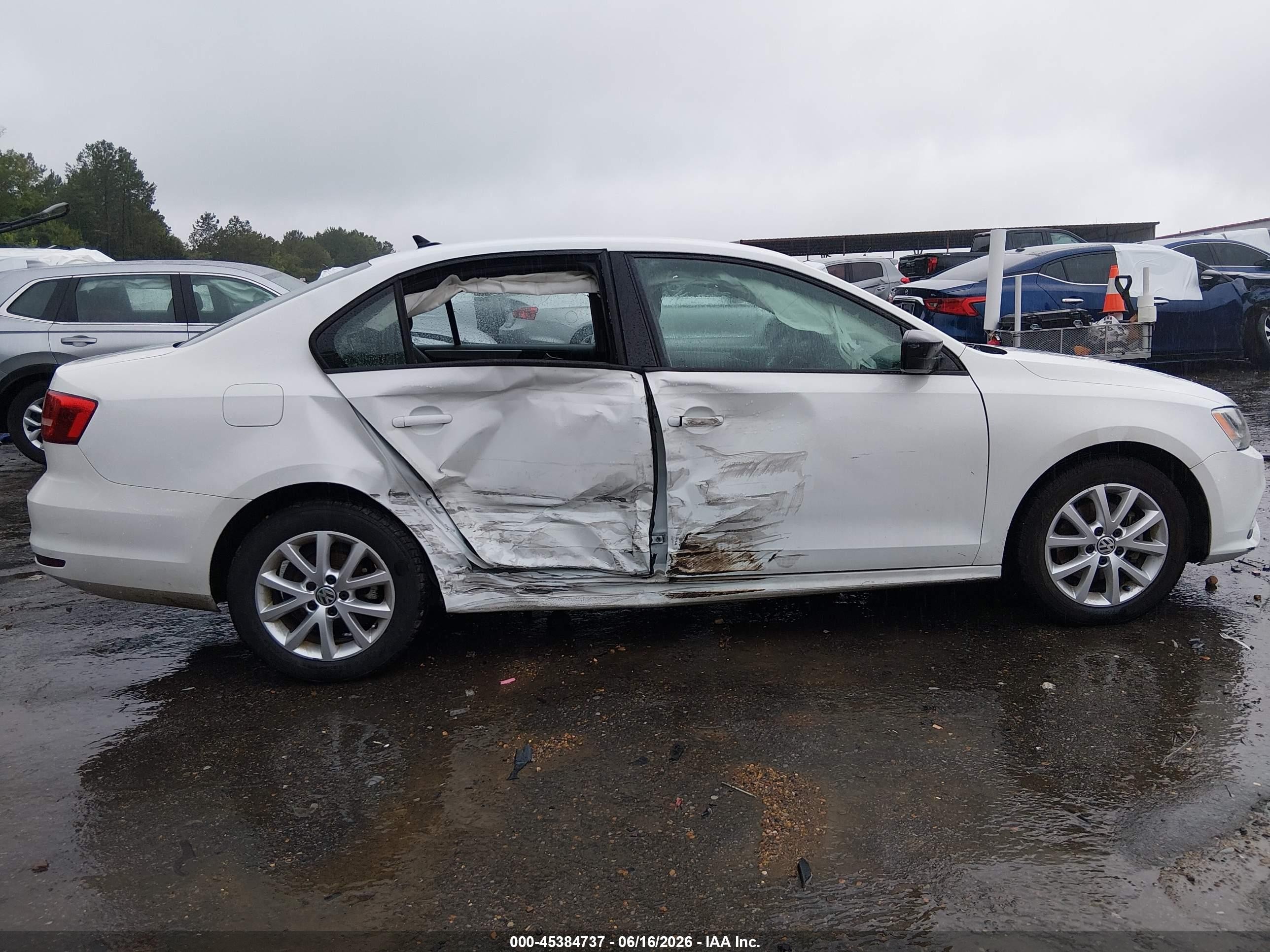 2015 Volkswagen Jetta 1.8t Se White vin: 3VWD17AJ5FM282251