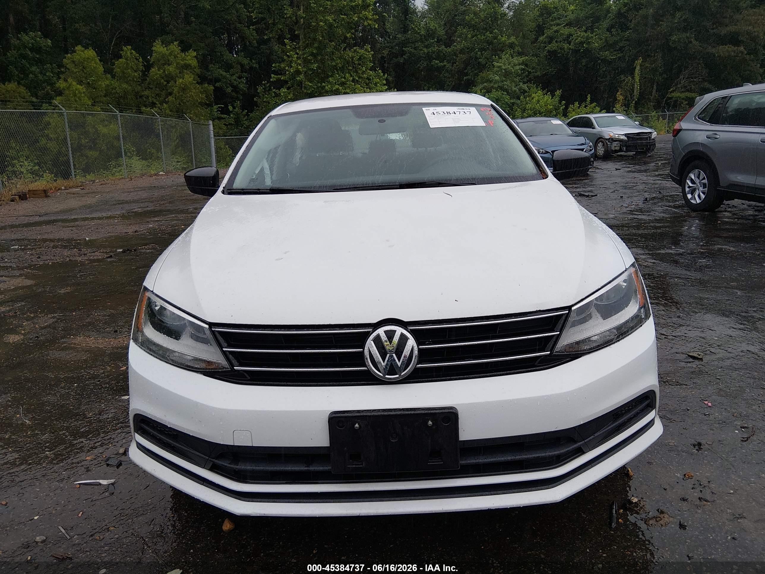2015 Volkswagen Jetta 1.8t Se White vin: 3VWD17AJ5FM282251