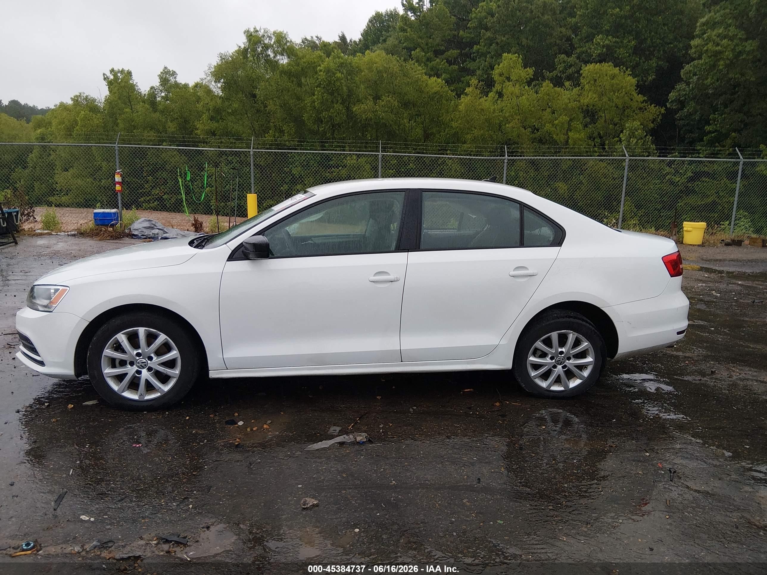 2015 Volkswagen Jetta 1.8t Se White vin: 3VWD17AJ5FM282251