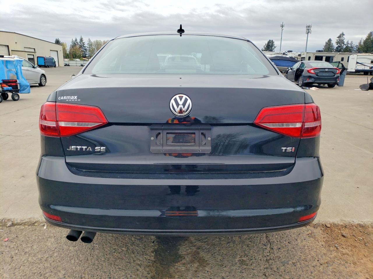 2015 Volkswagen Jetta Se Black vin: 3VWD17AJ5FM316852