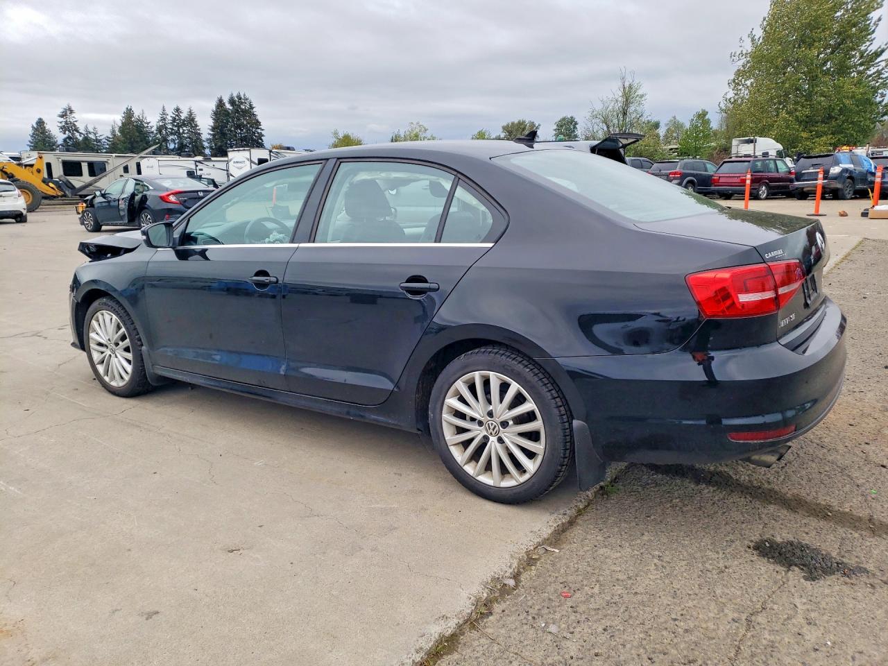 2015 Volkswagen Jetta Se Black vin: 3VWD17AJ5FM316852