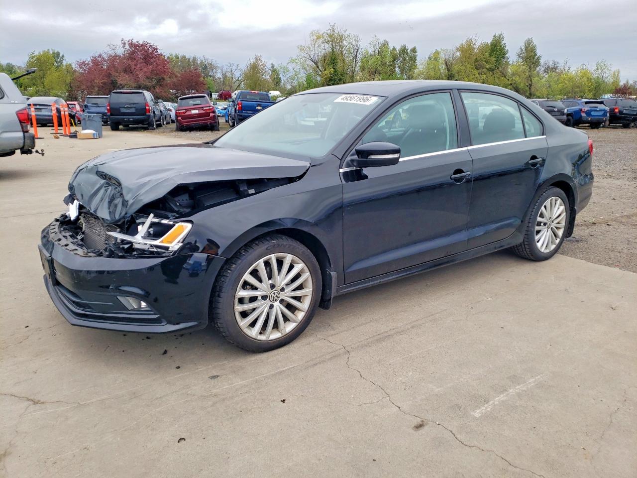 2015 Volkswagen Jetta Se Black vin: 3VWD17AJ5FM316852