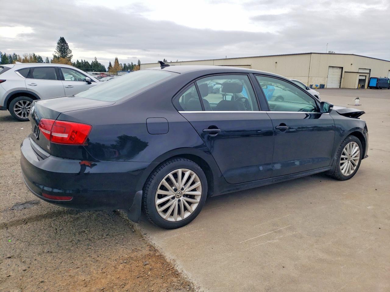 2015 Volkswagen Jetta Se Black vin: 3VWD17AJ5FM316852