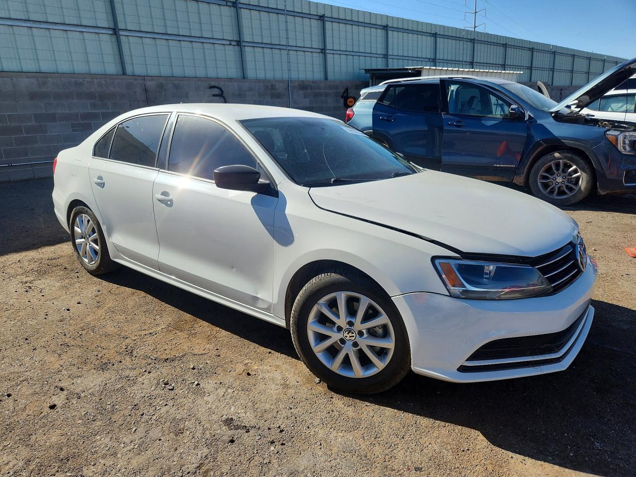 2015 Volkswagen Jetta Se White vin: 3VWD17AJ5FM332775
