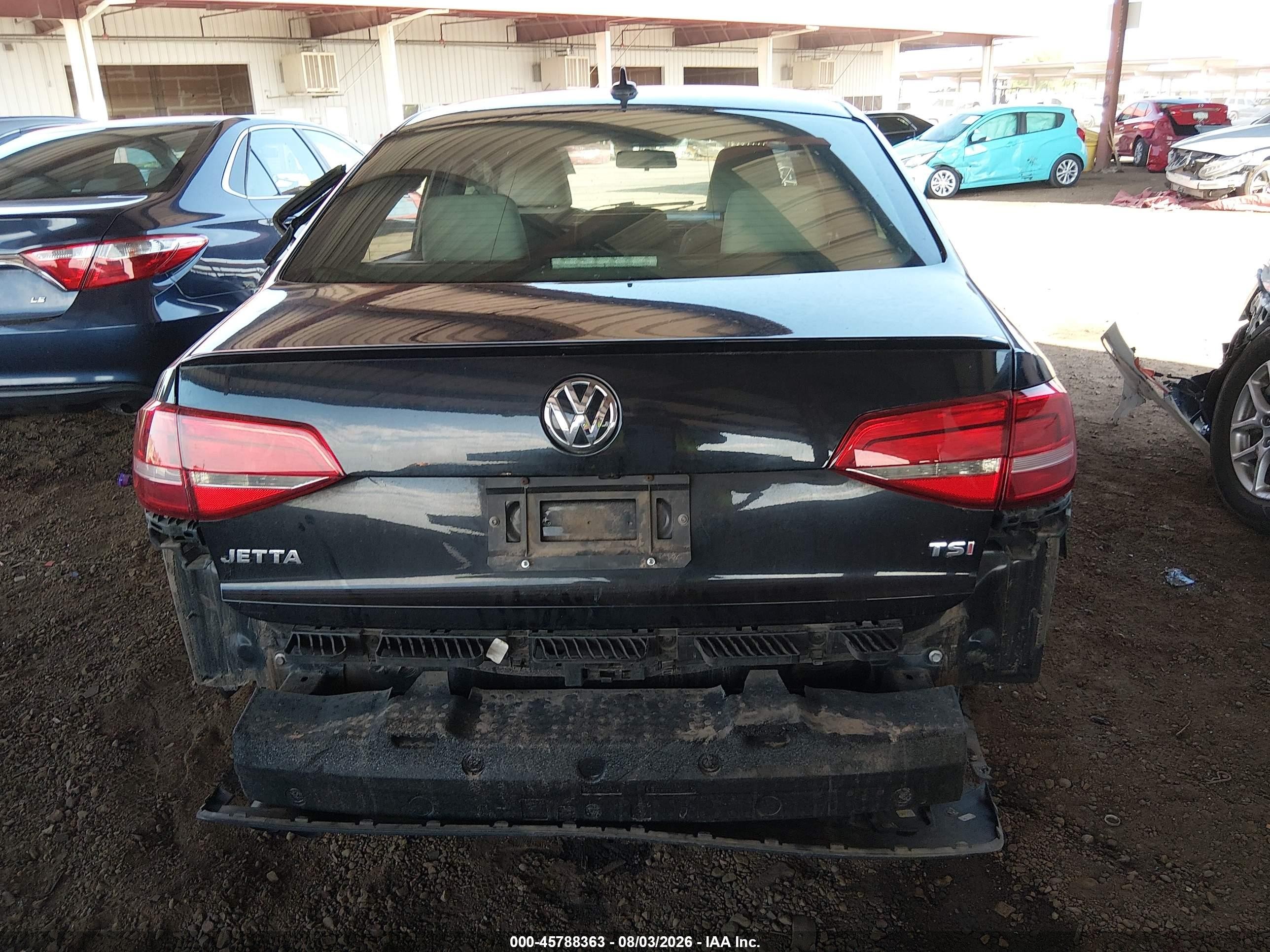 2015 Volkswagen Jetta 1.8t Sport Black vin: 3VWD17AJ5FM428194