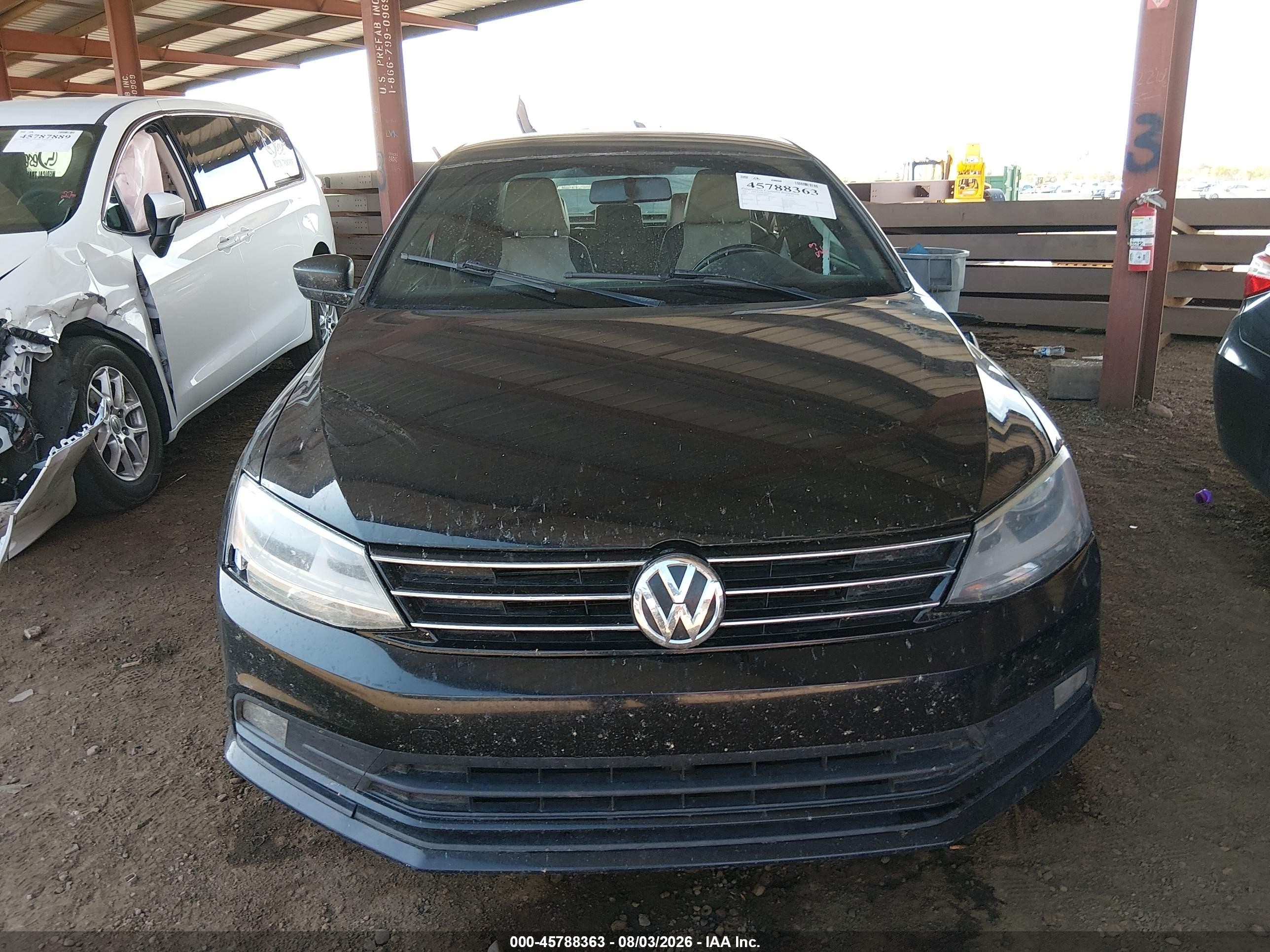 2015 Volkswagen Jetta 1.8t Sport Black vin: 3VWD17AJ5FM428194