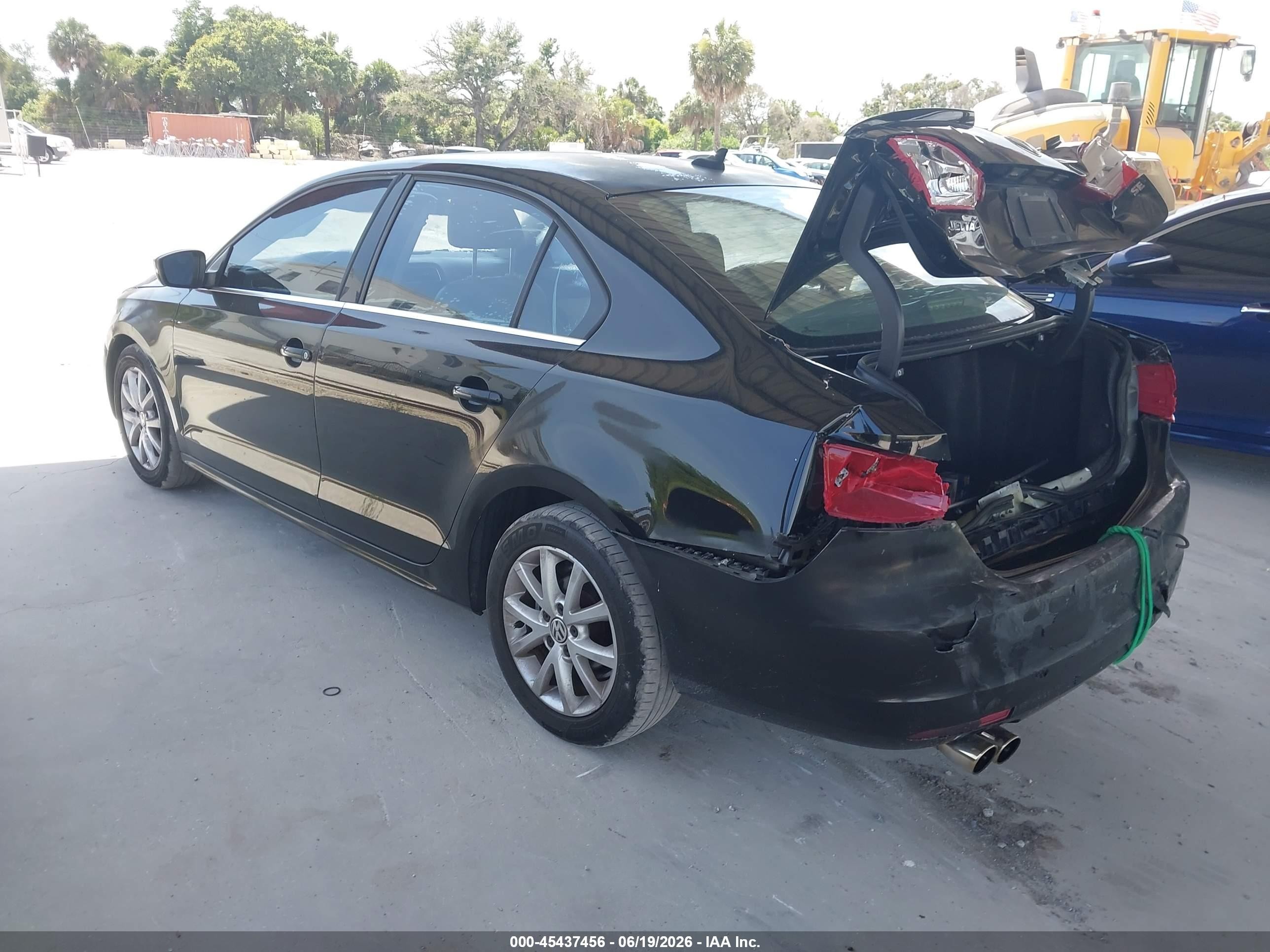 2014 Volkswagen Jetta 1.8t Se Black vin: 3VWD17AJ6EM221943
