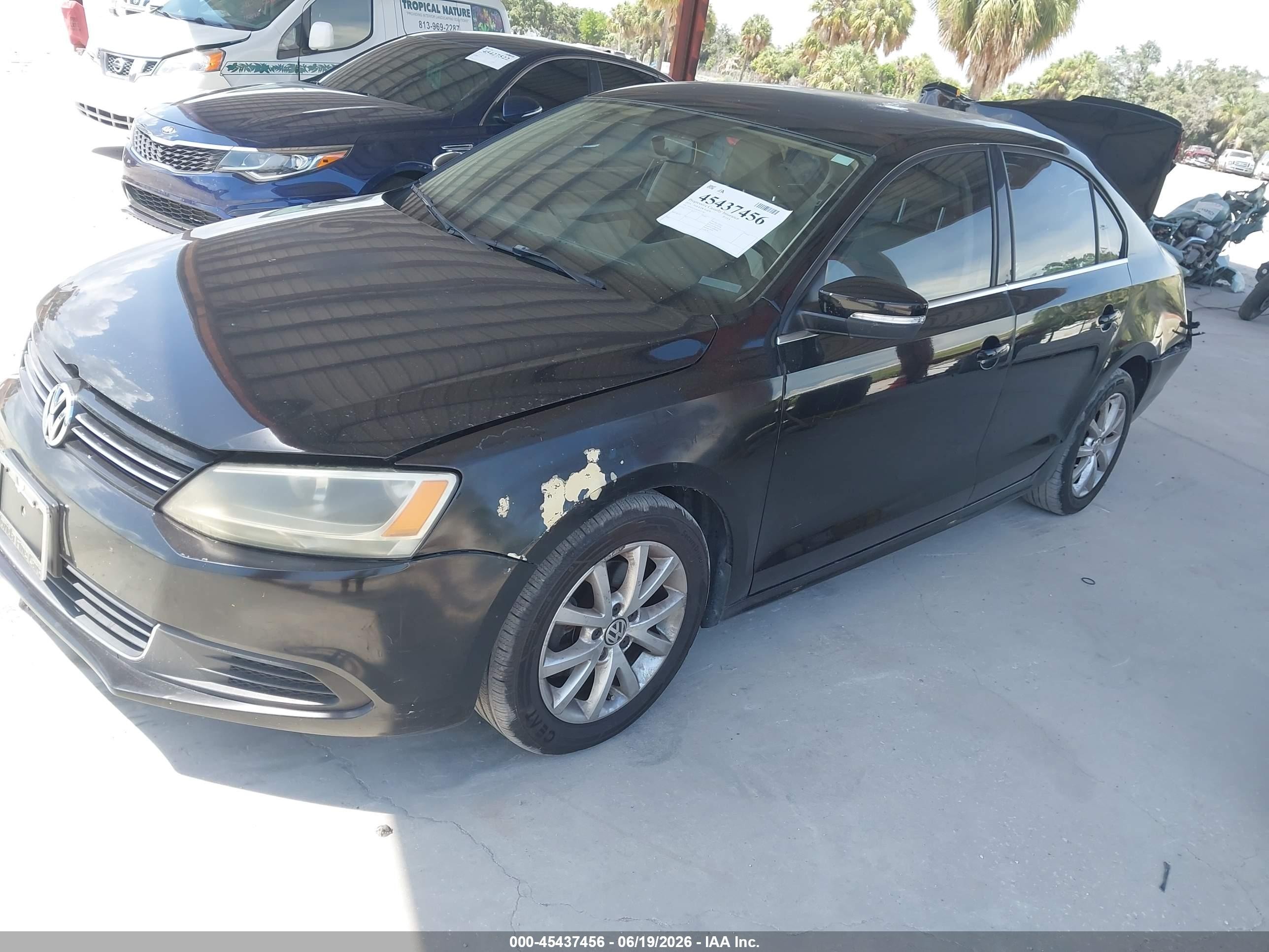 2014 Volkswagen Jetta 1.8t Se Black vin: 3VWD17AJ6EM221943