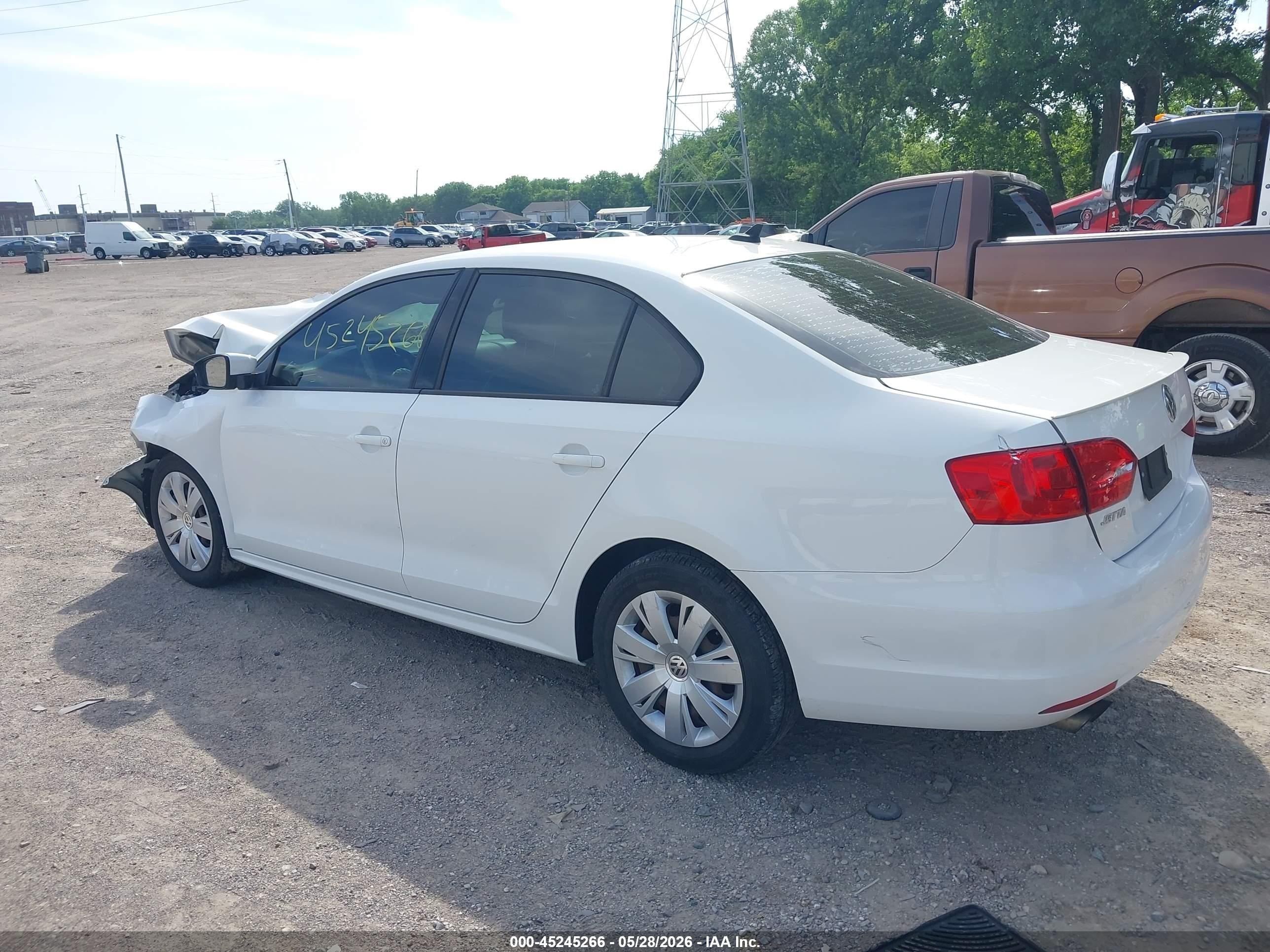 2014 Volkswagen Jetta 1.8t Se White vin: 3VWD17AJ6EM238628