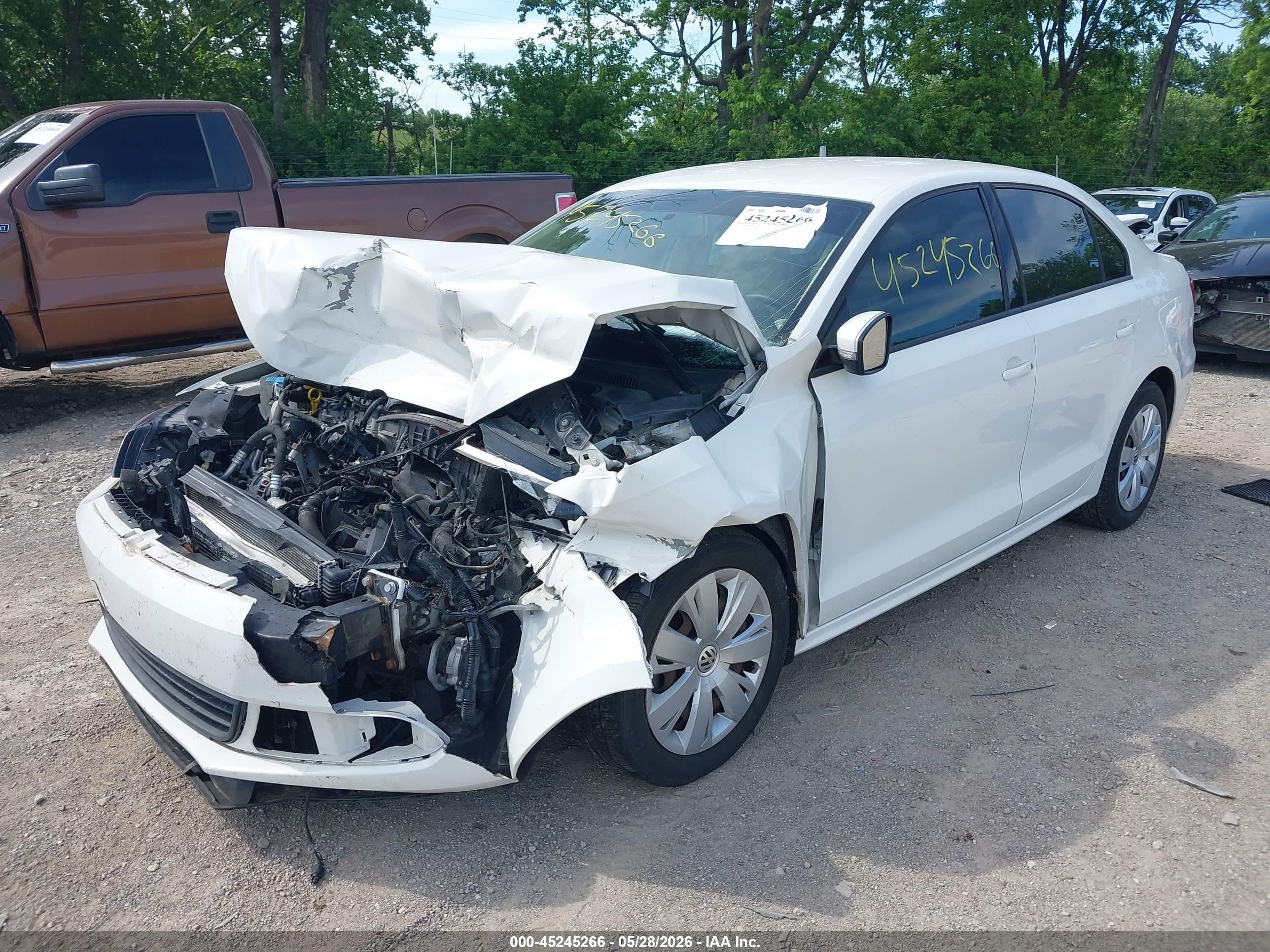 2014 Volkswagen Jetta 1.8t Se White vin: 3VWD17AJ6EM238628