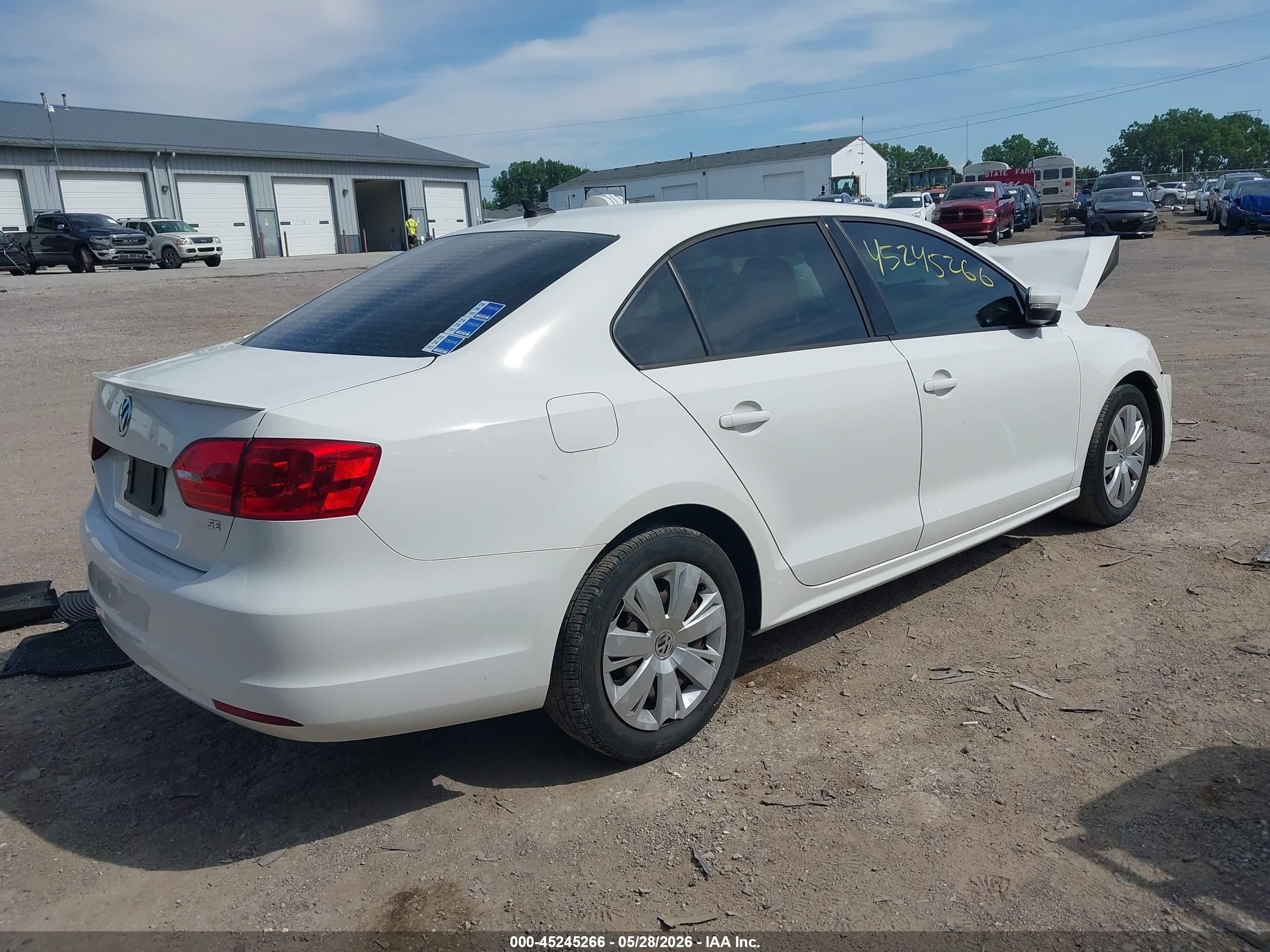 2014 Volkswagen Jetta 1.8t Se White vin: 3VWD17AJ6EM238628