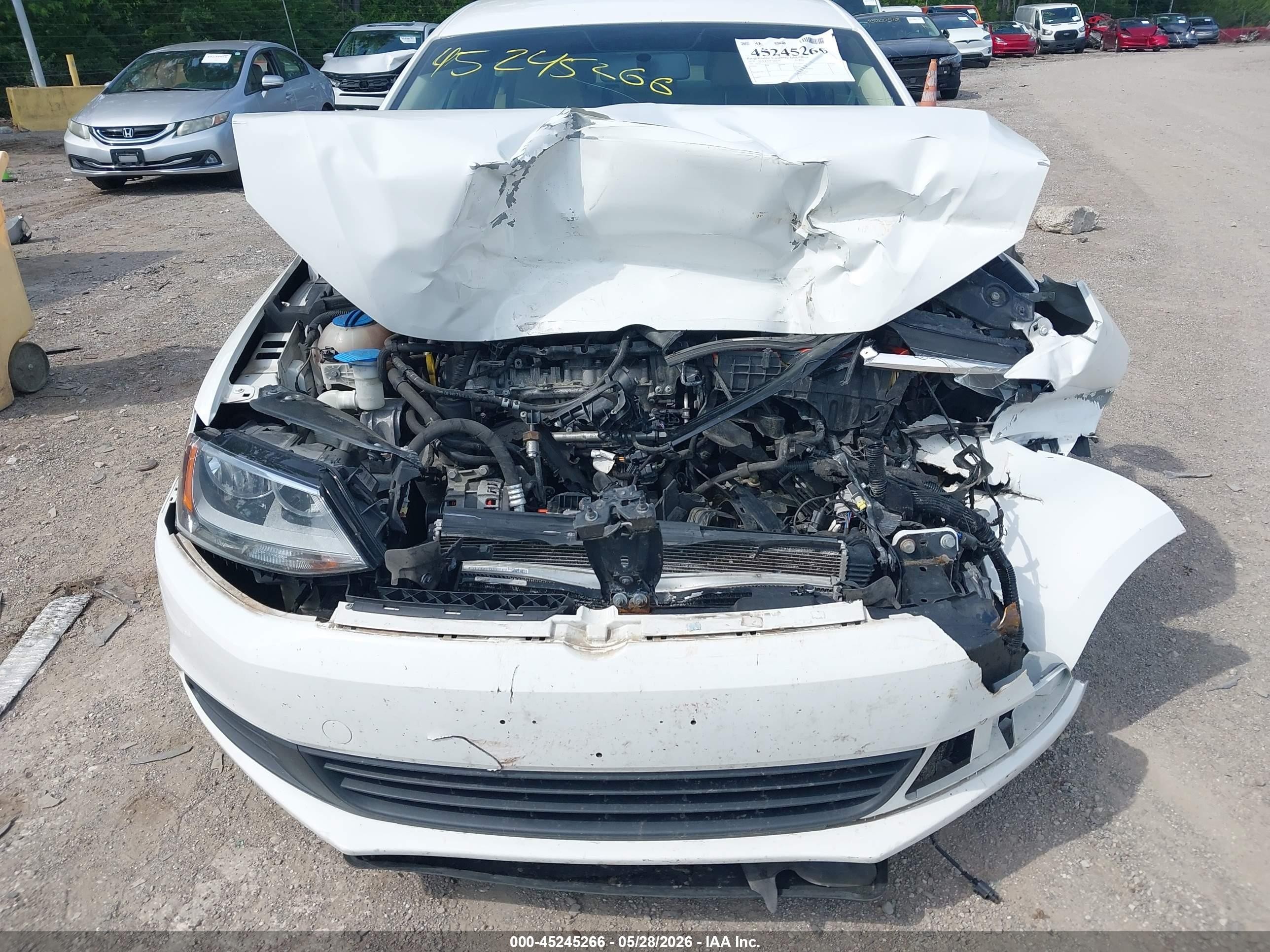 2014 Volkswagen Jetta 1.8t Se White vin: 3VWD17AJ6EM238628