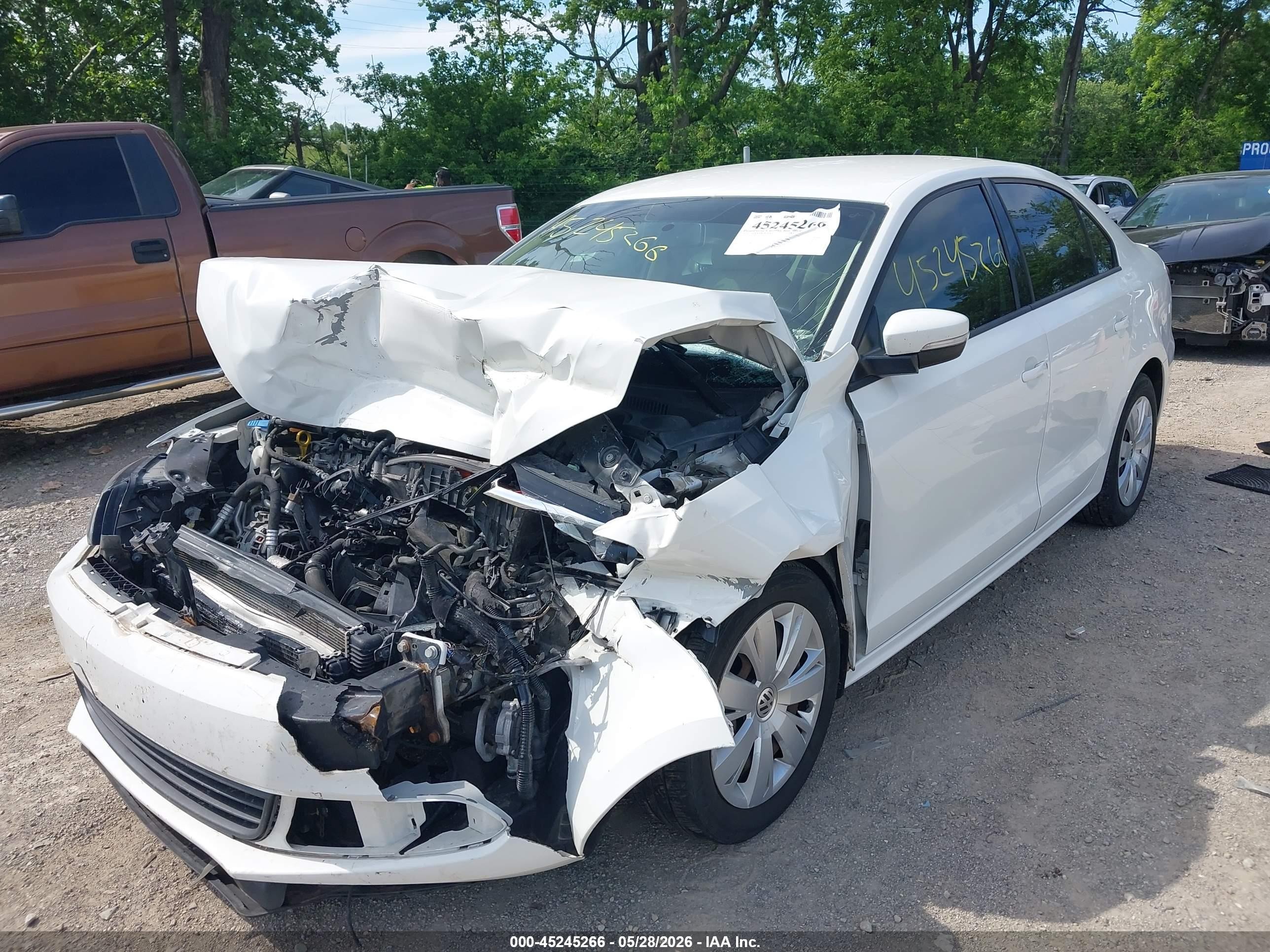 2014 Volkswagen Jetta 1.8t Se White vin: 3VWD17AJ6EM238628