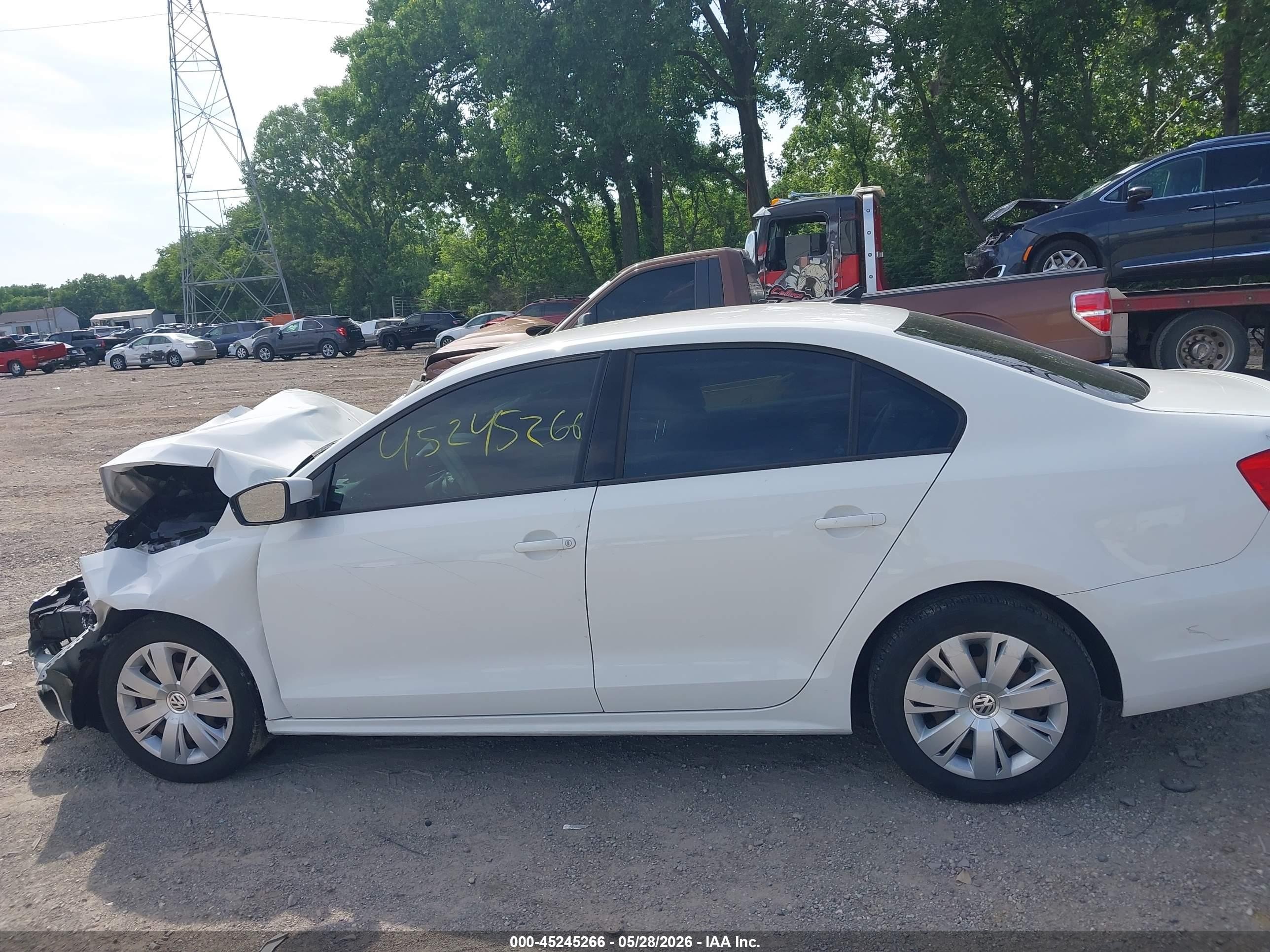 2014 Volkswagen Jetta 1.8t Se White vin: 3VWD17AJ6EM238628