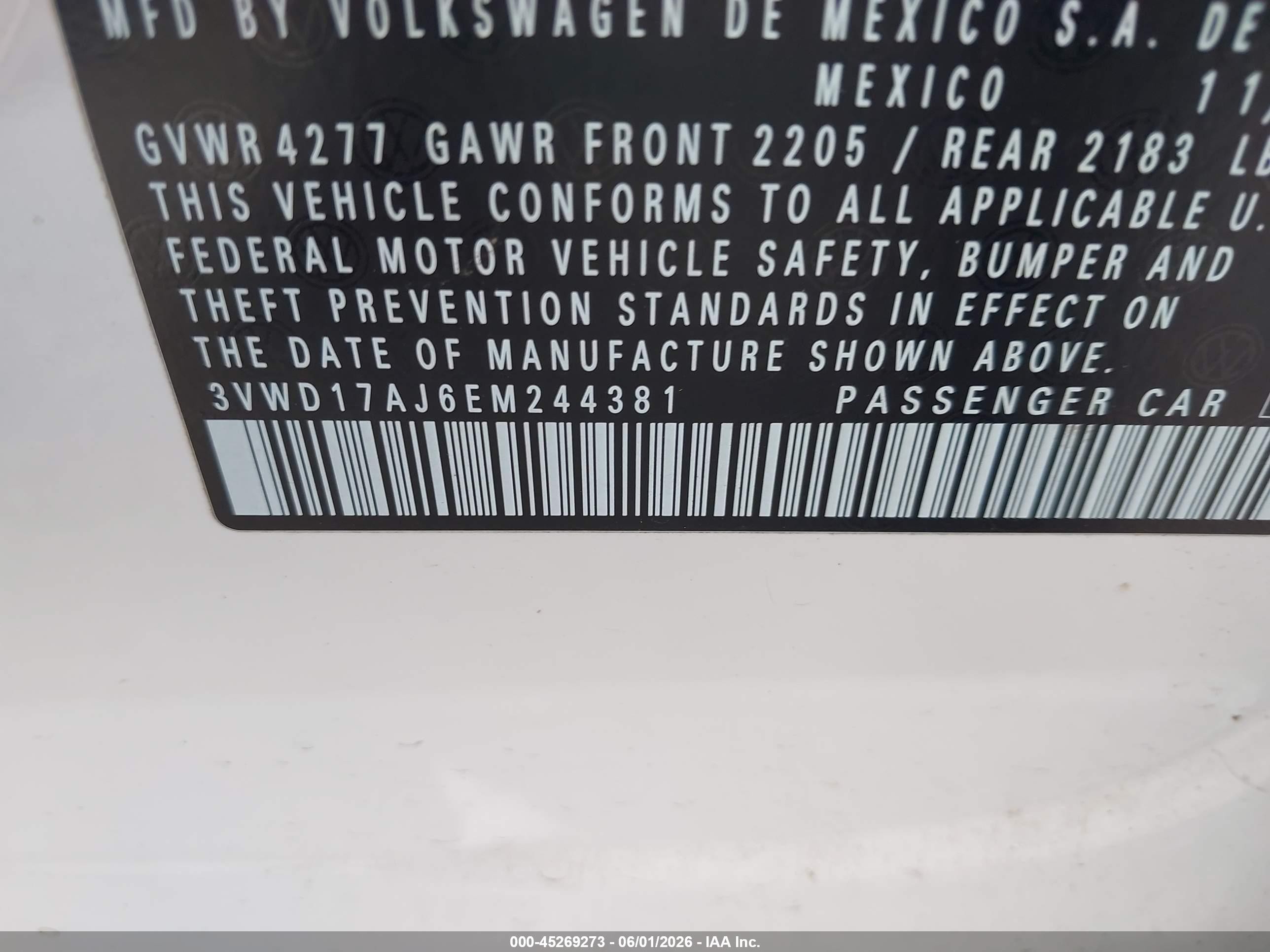 2014 Volkswagen Jetta 1.8t Se Белый vin: 3VWD17AJ6EM244381