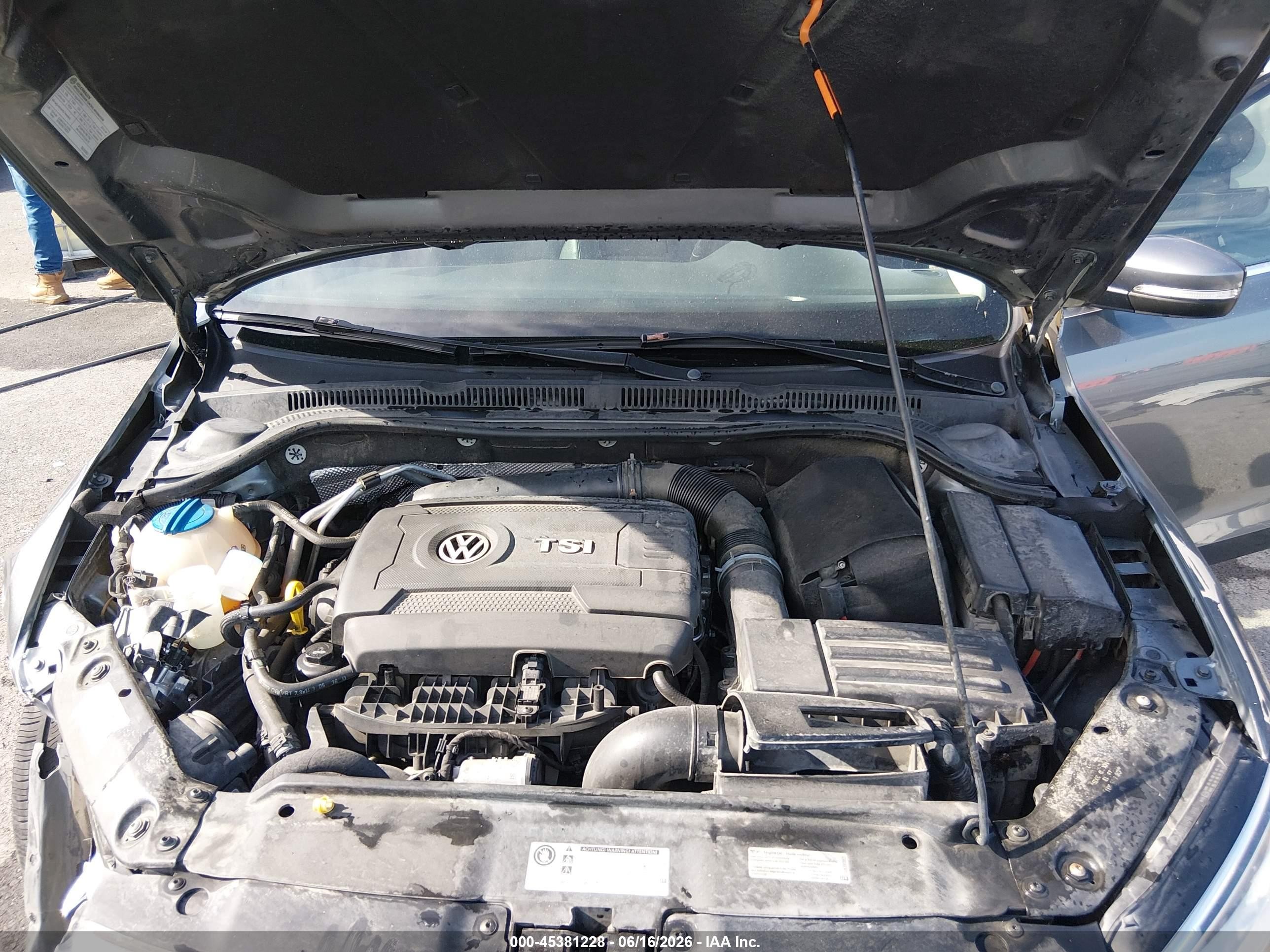 2014 Volkswagen Jetta 1.8t Se Gray vin: 3VWD17AJ6EM256157
