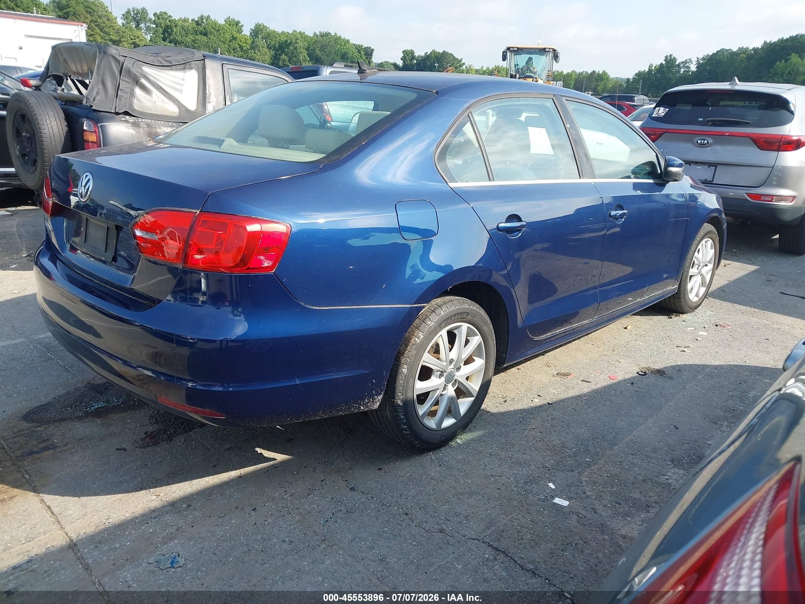 2014 Volkswagen Jetta 1.8t Se Blue vin: 3VWD17AJ6EM275596