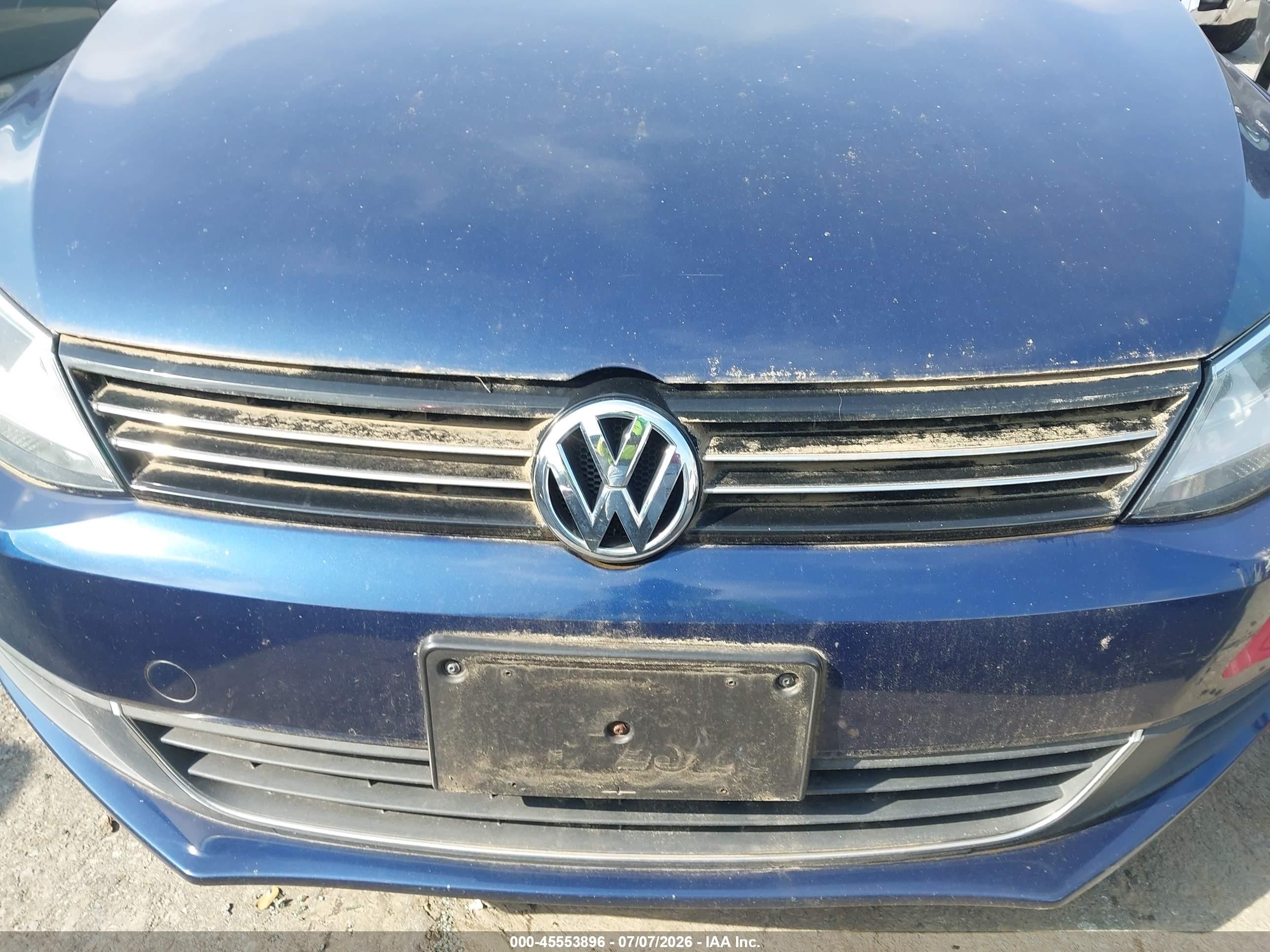 2014 Volkswagen Jetta 1.8t Se Blue vin: 3VWD17AJ6EM275596