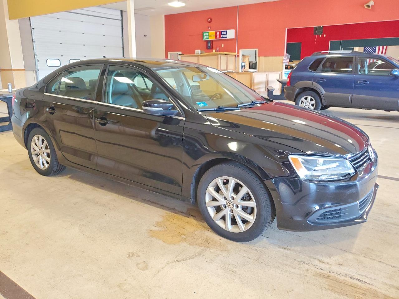 2014 Volkswagen Jetta Se Black vin: 3VWD17AJ6EM330645
