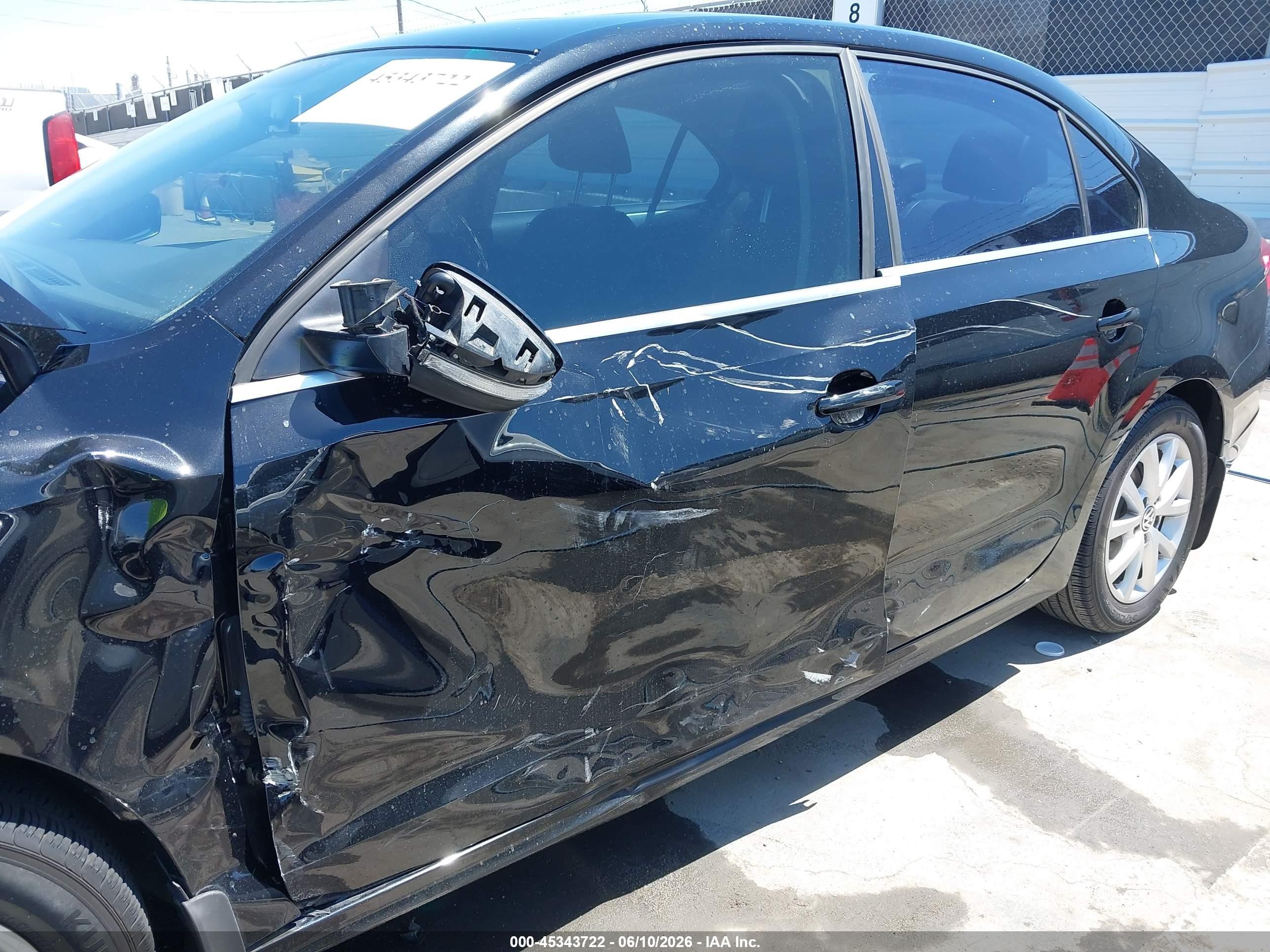 2014 Volkswagen Jetta 1.8t Se Black vin: 3VWD17AJ6EM355402