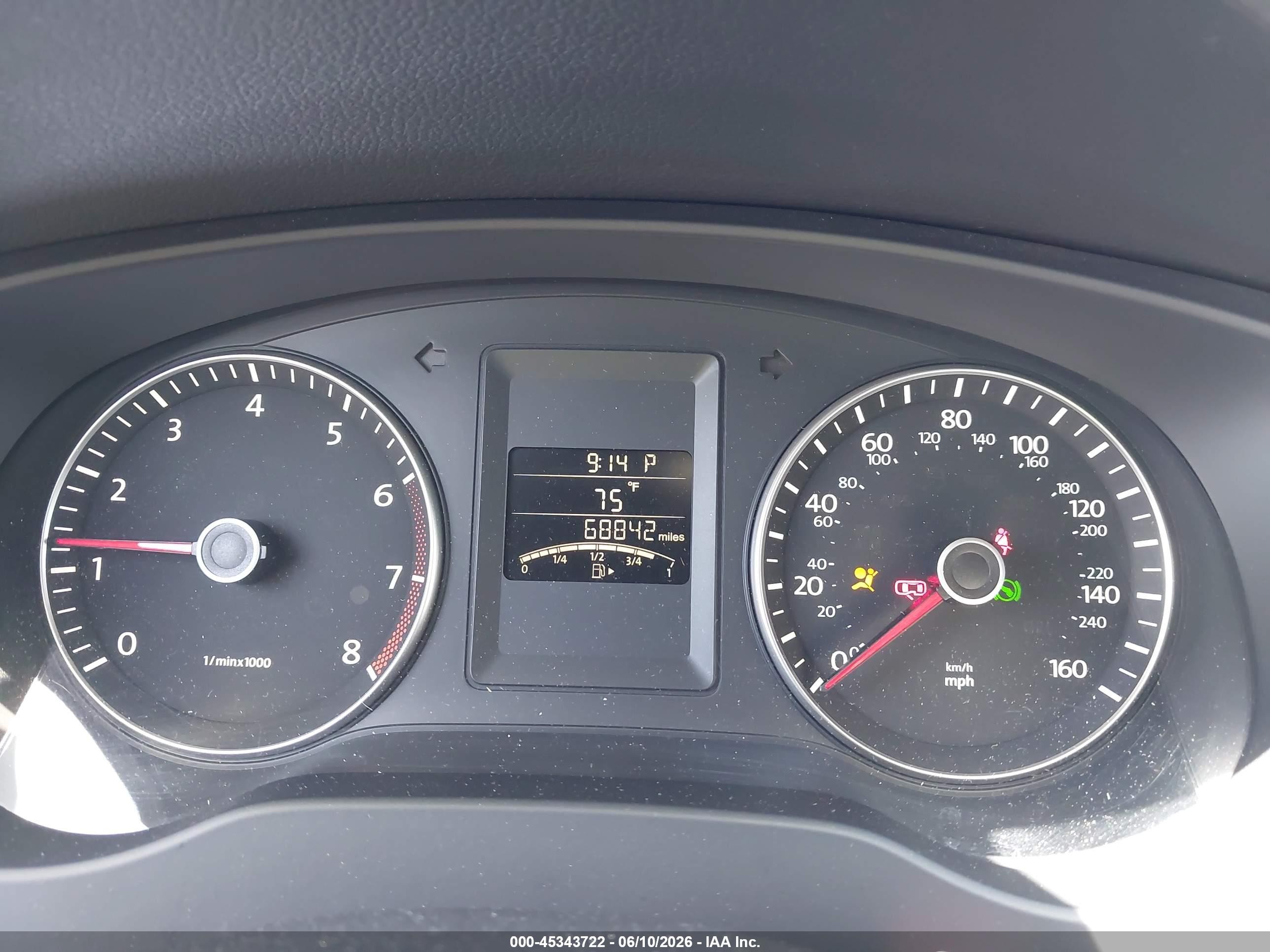 2014 Volkswagen Jetta 1.8t Se Black vin: 3VWD17AJ6EM355402