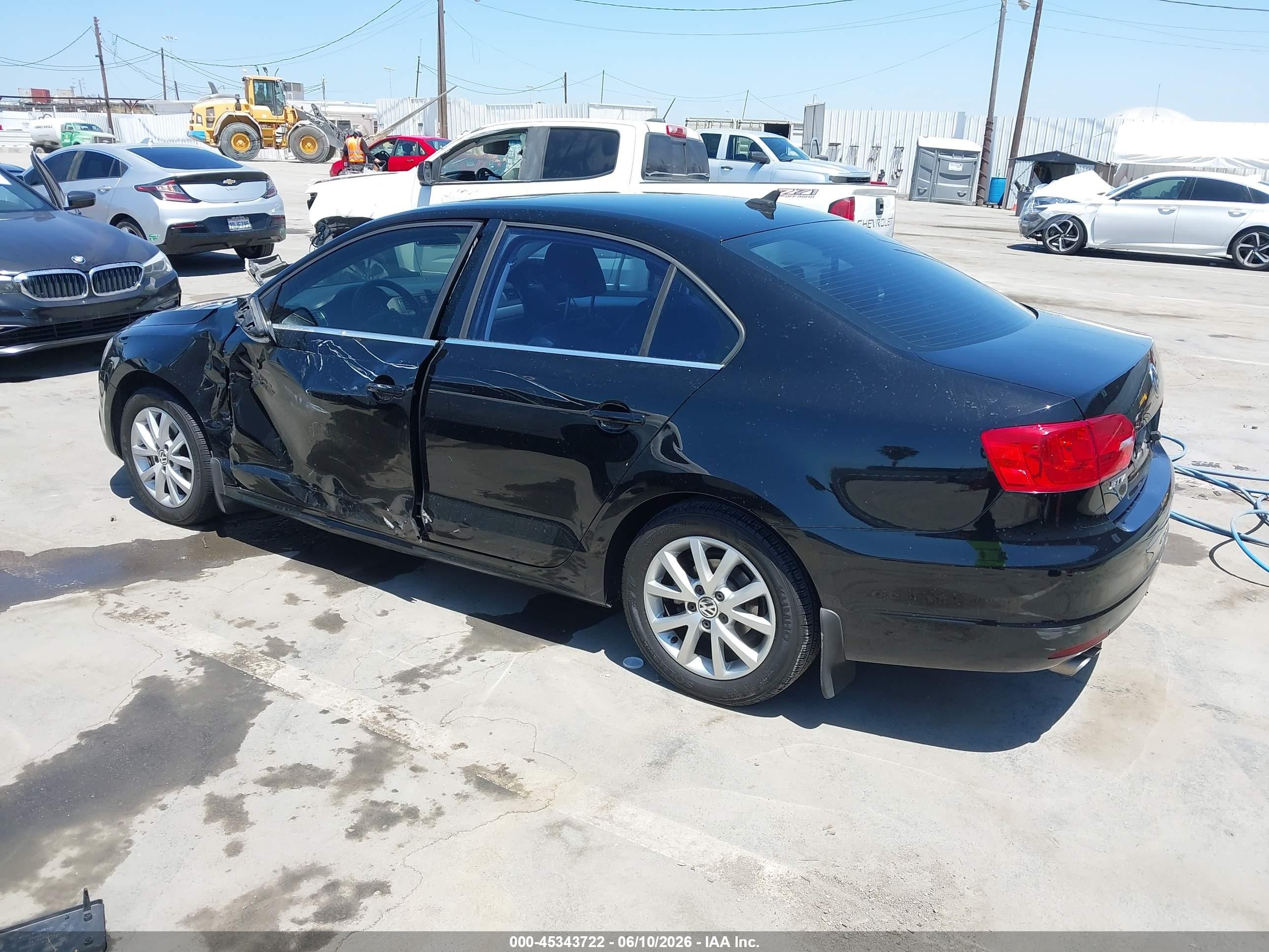 2014 Volkswagen Jetta 1.8t Se Black vin: 3VWD17AJ6EM355402