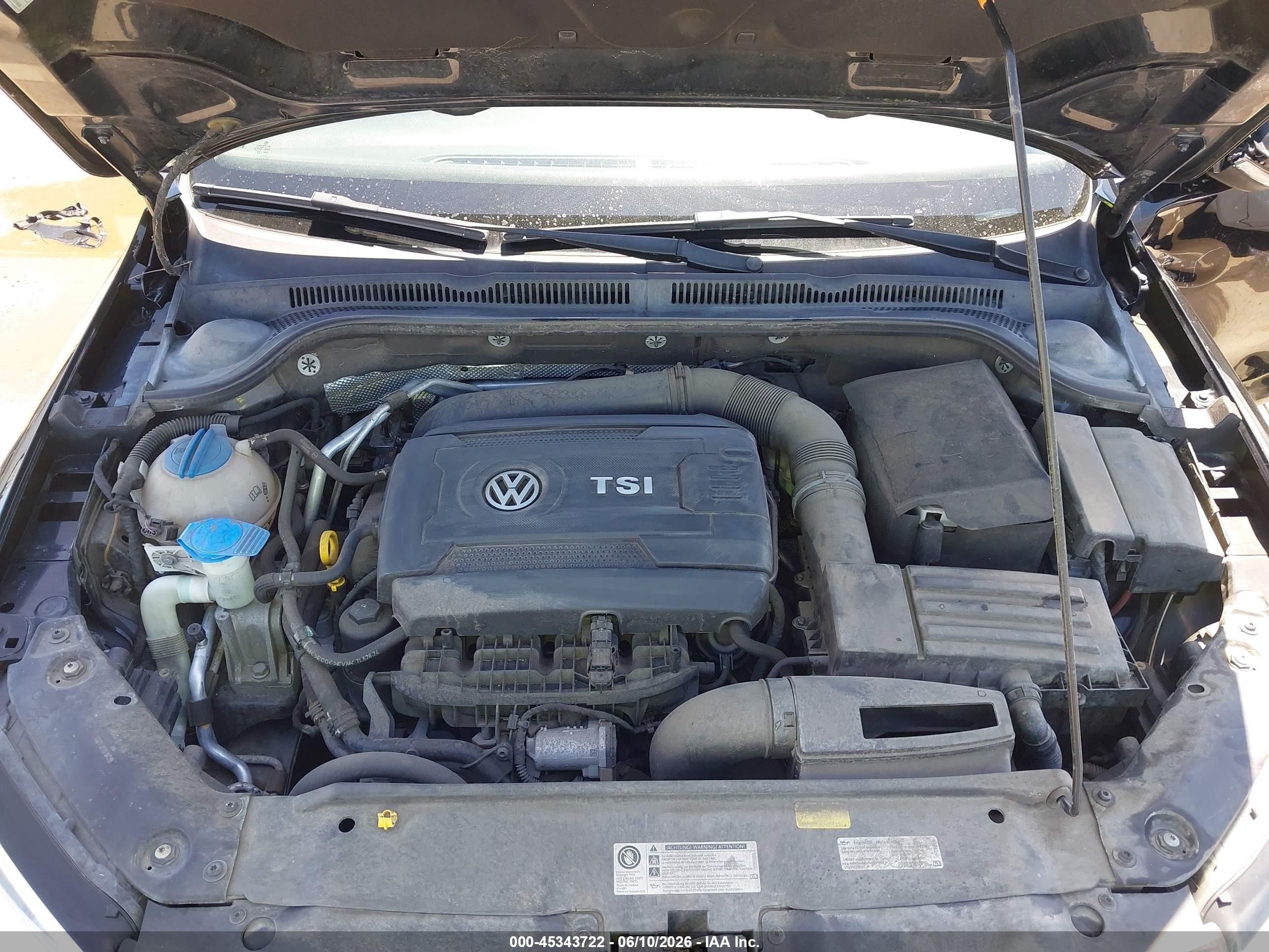 2014 Volkswagen Jetta 1.8t Se Black vin: 3VWD17AJ6EM355402