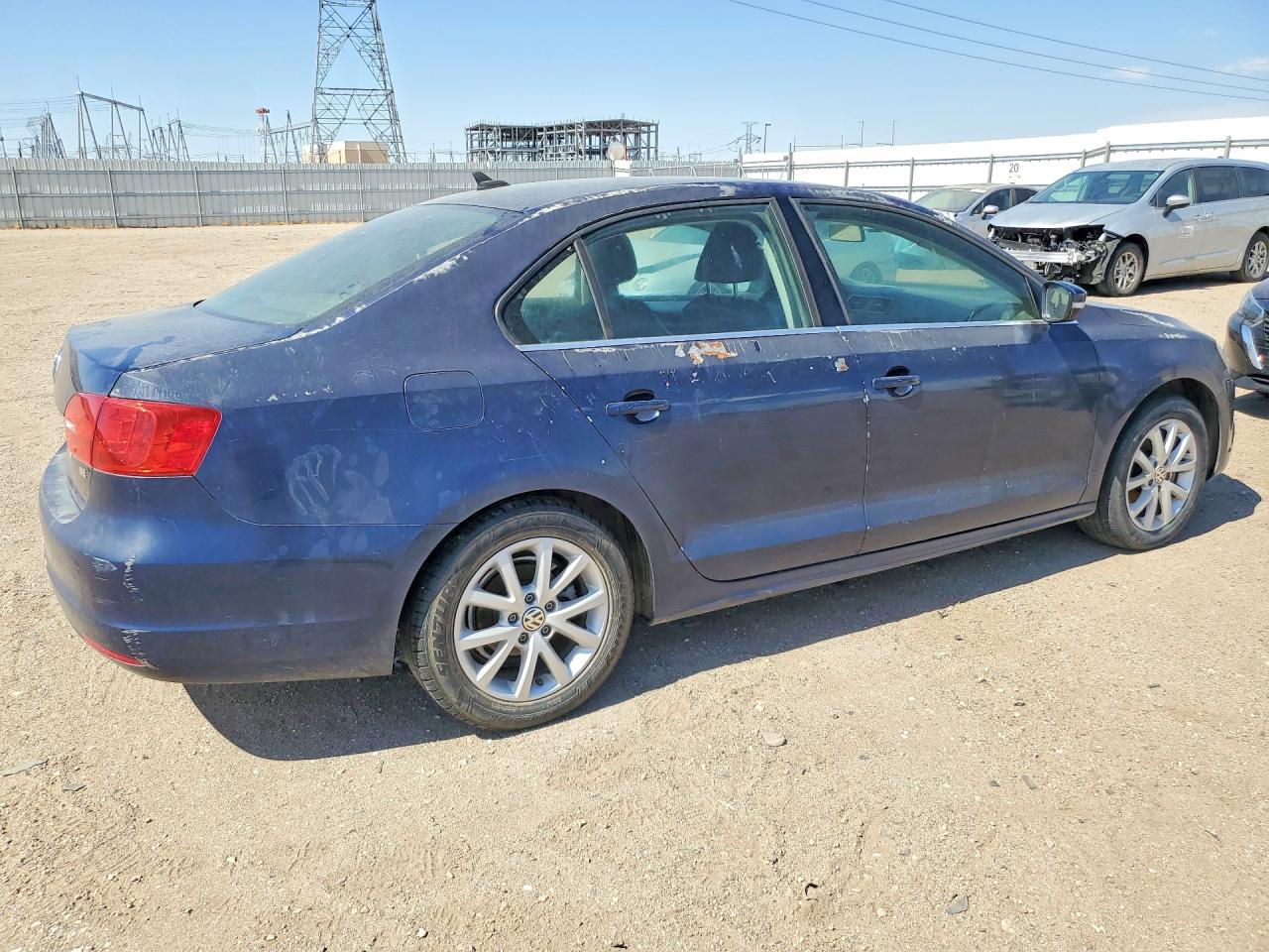 2014 Volkswagen Jetta Se Blue vin: 3VWD17AJ6EM362219