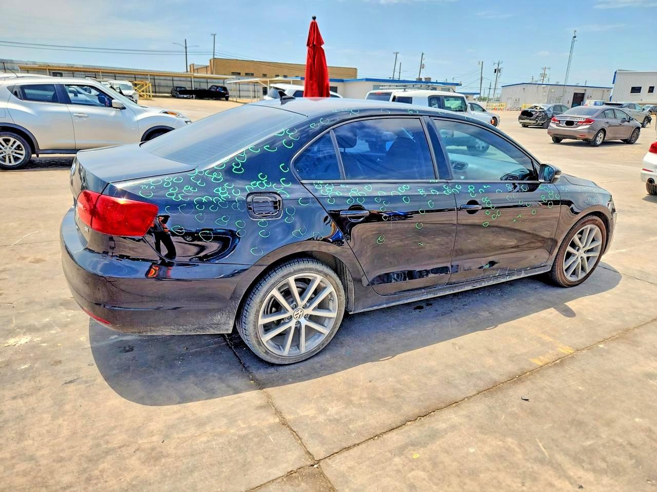 2014 Volkswagen Jetta Se Black vin: 3VWD17AJ6EM366531