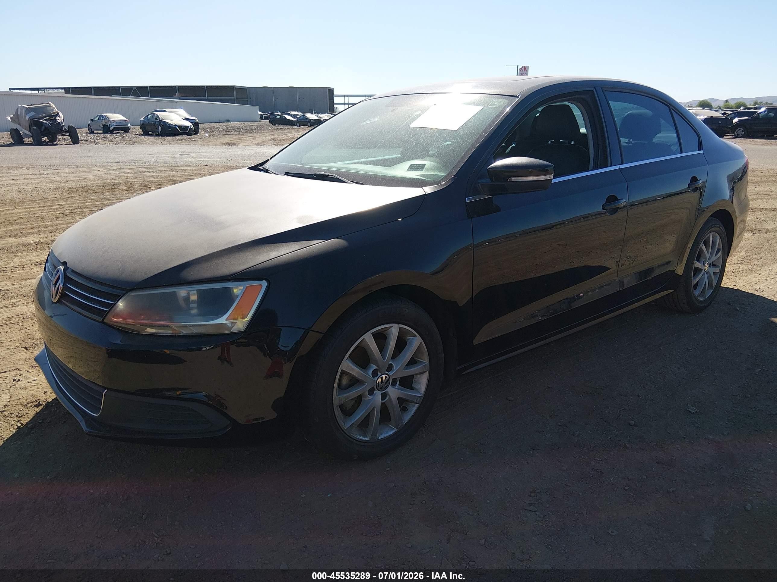 2014 Volkswagen Jetta 1.8t Se Black vin: 3VWD17AJ6EM369185