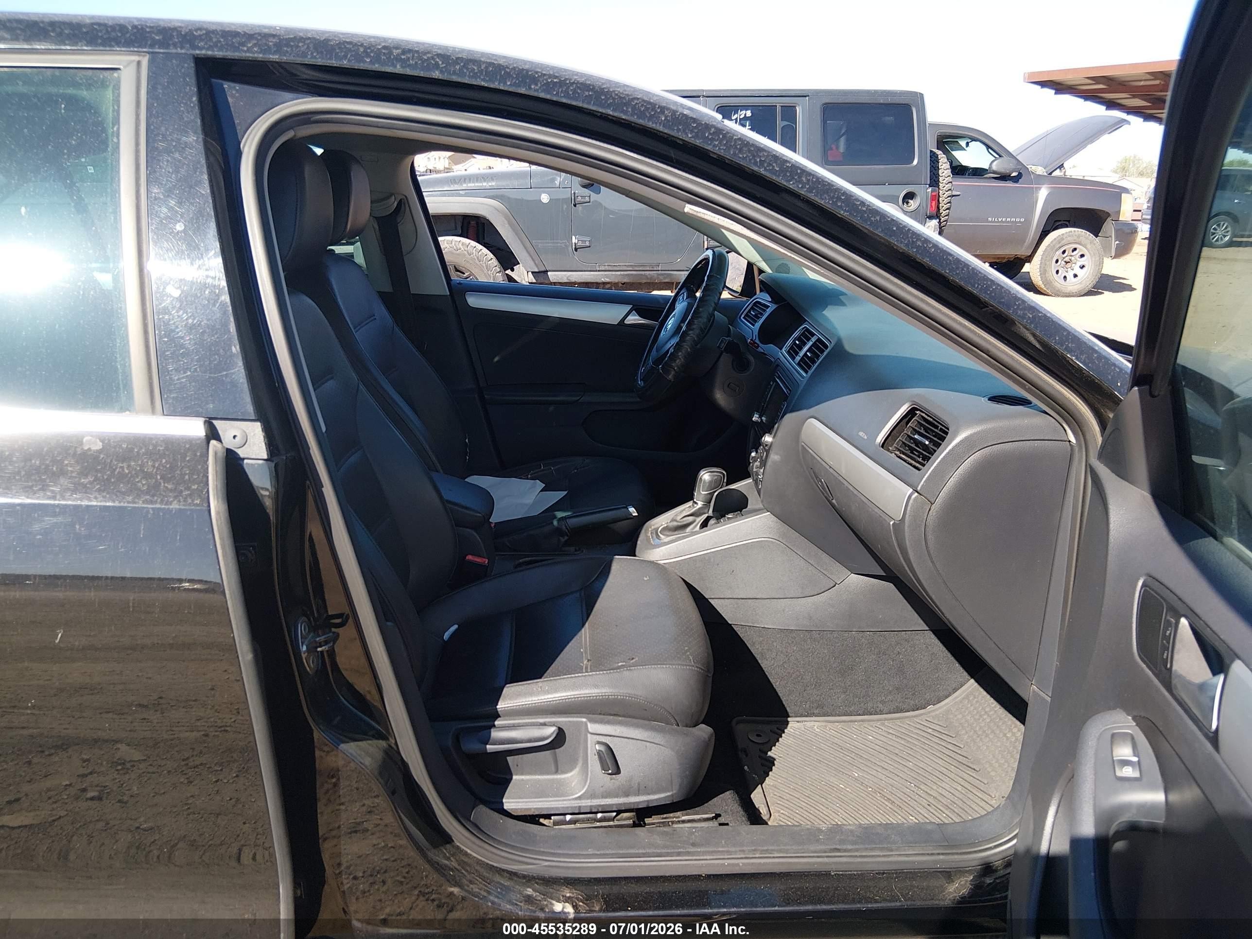 2014 Volkswagen Jetta 1.8t Se Black vin: 3VWD17AJ6EM369185