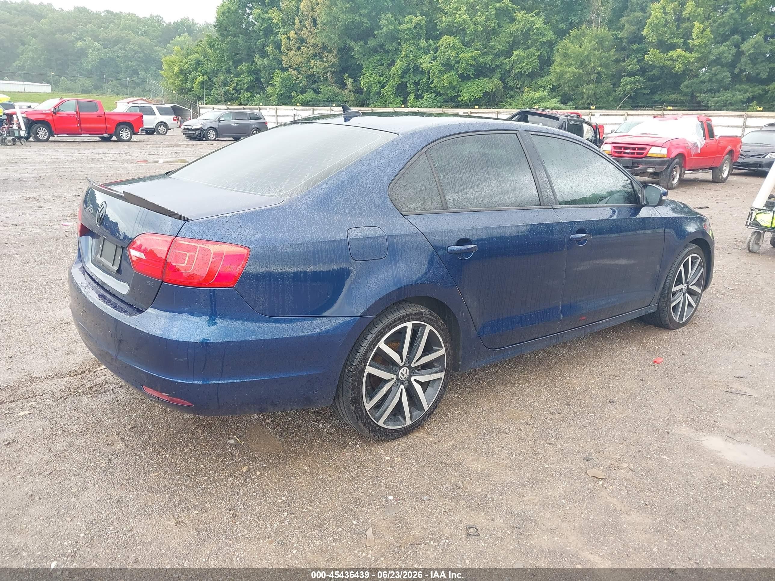 2014 Volkswagen Jetta 1.8t Se Blue vin: 3VWD17AJ6EM395916