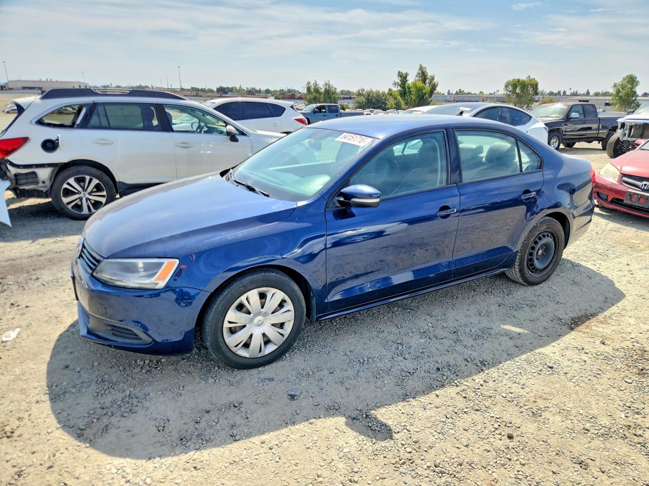2014 Volkswagen Jetta Se Blue vin: 3VWD17AJ6EM417915