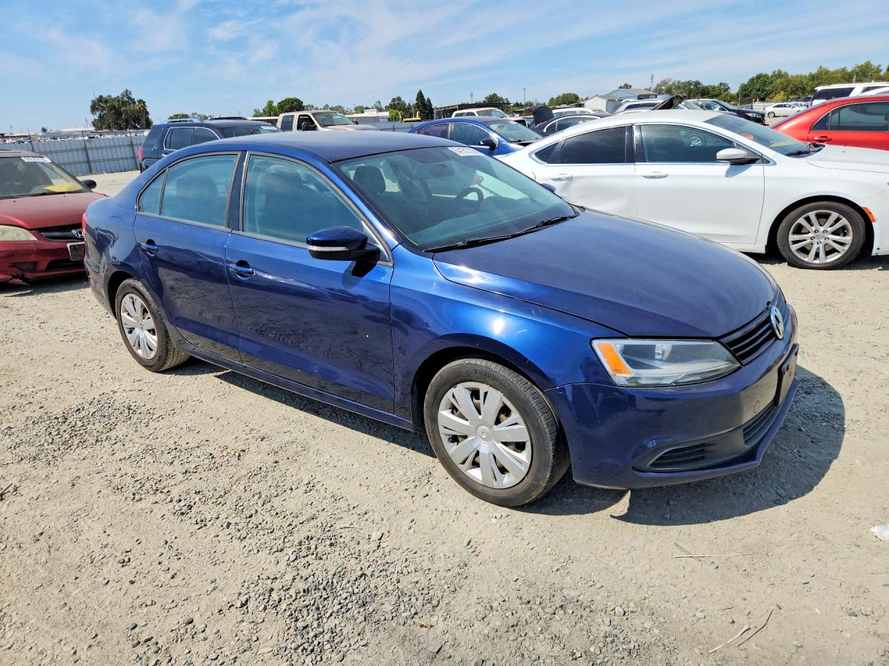 2014 Volkswagen Jetta Se Blue vin: 3VWD17AJ6EM417915
