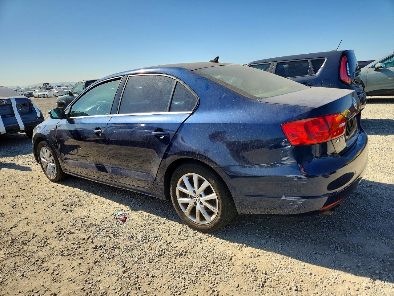 2014 Volkswagen Jetta Se Blue vin: 3VWD17AJ6EM444905