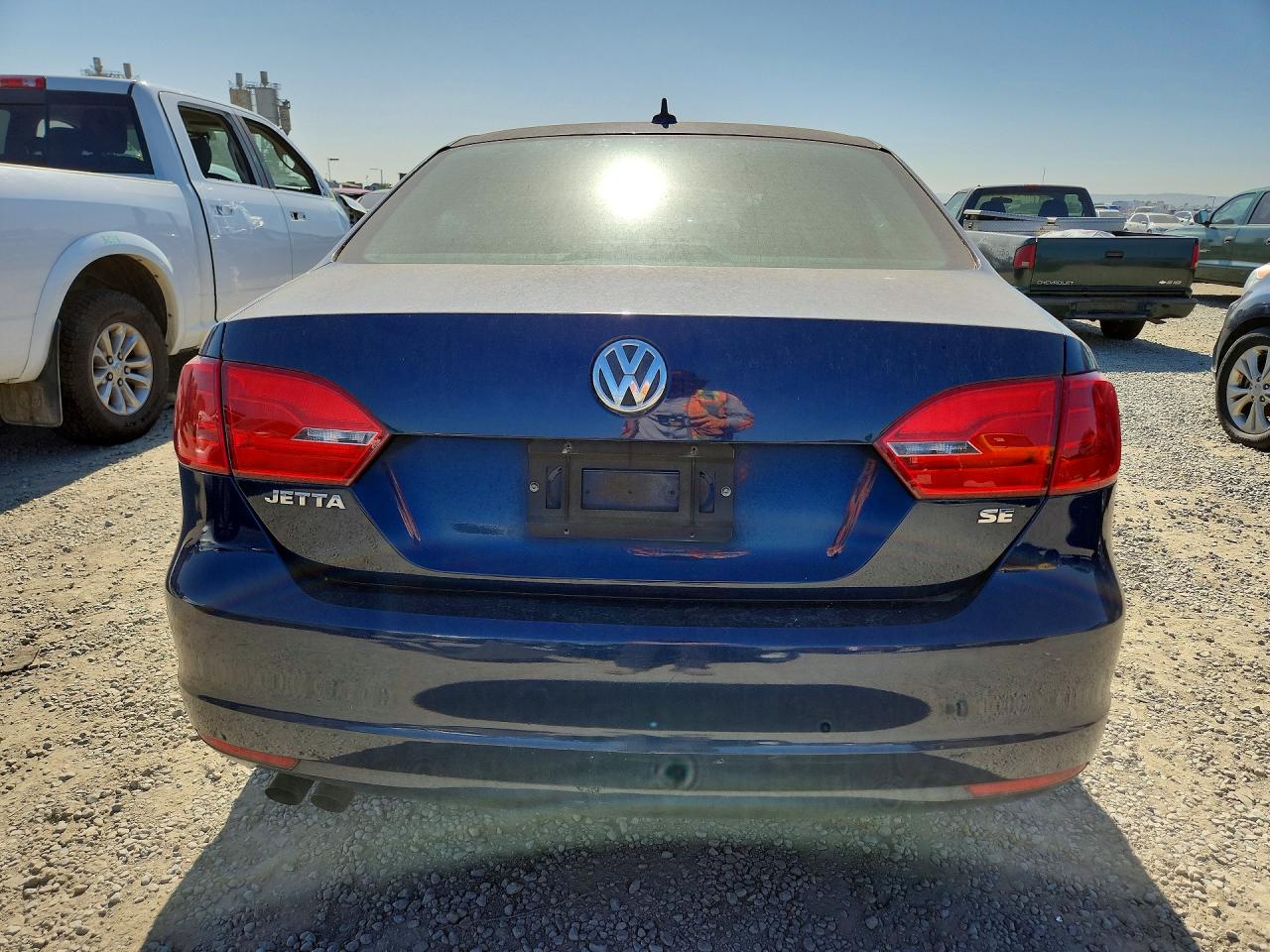 2014 Volkswagen Jetta Se Blue vin: 3VWD17AJ6EM444905