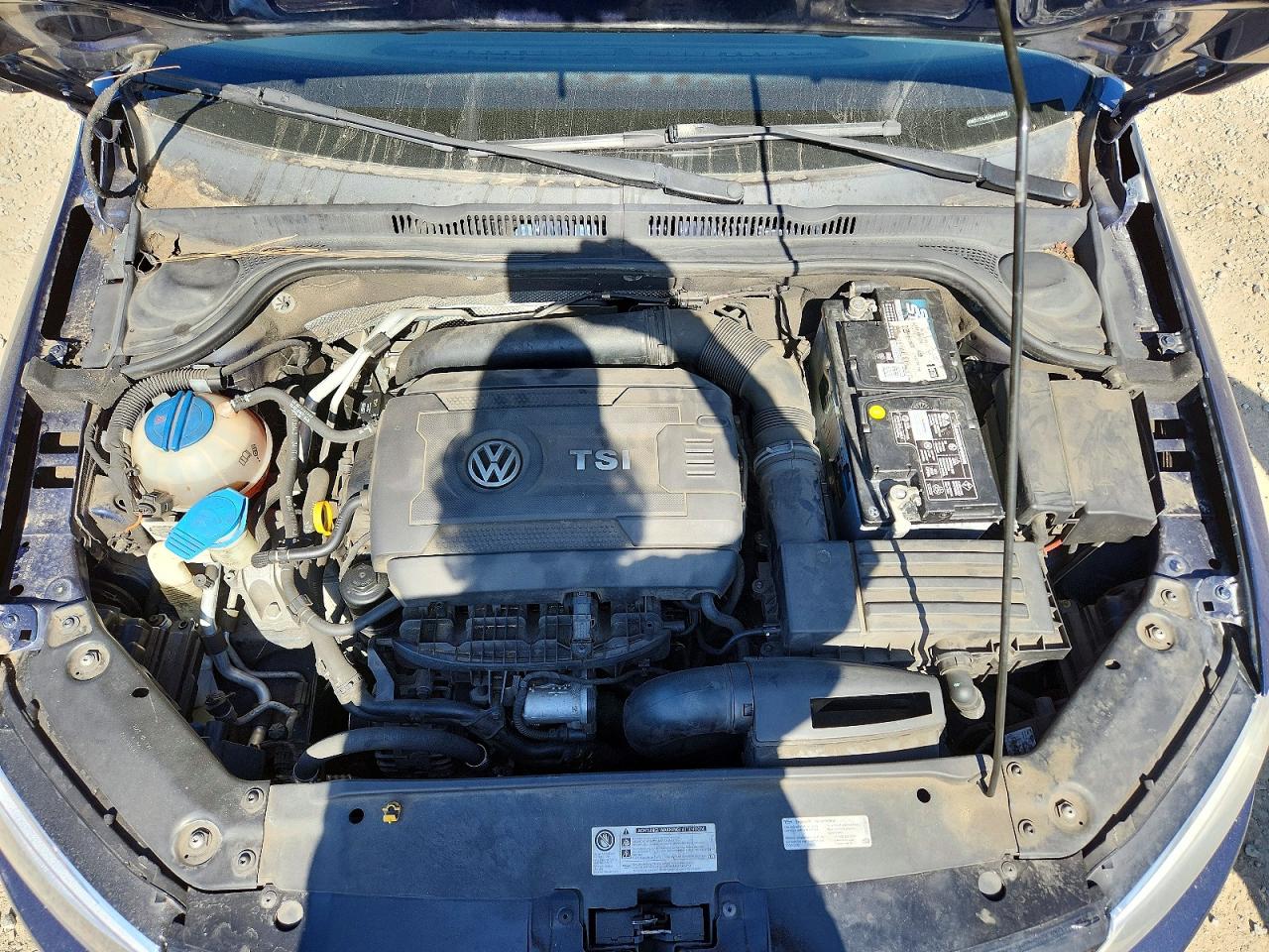 2014 Volkswagen Jetta Se Blue vin: 3VWD17AJ6EM444905