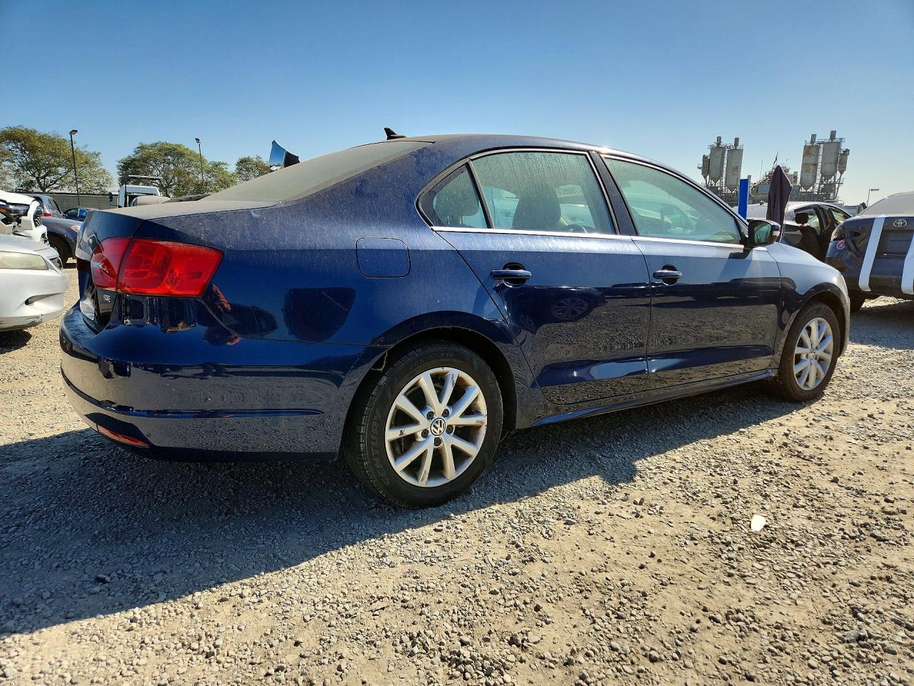 2014 Volkswagen Jetta Se Blue vin: 3VWD17AJ6EM444905