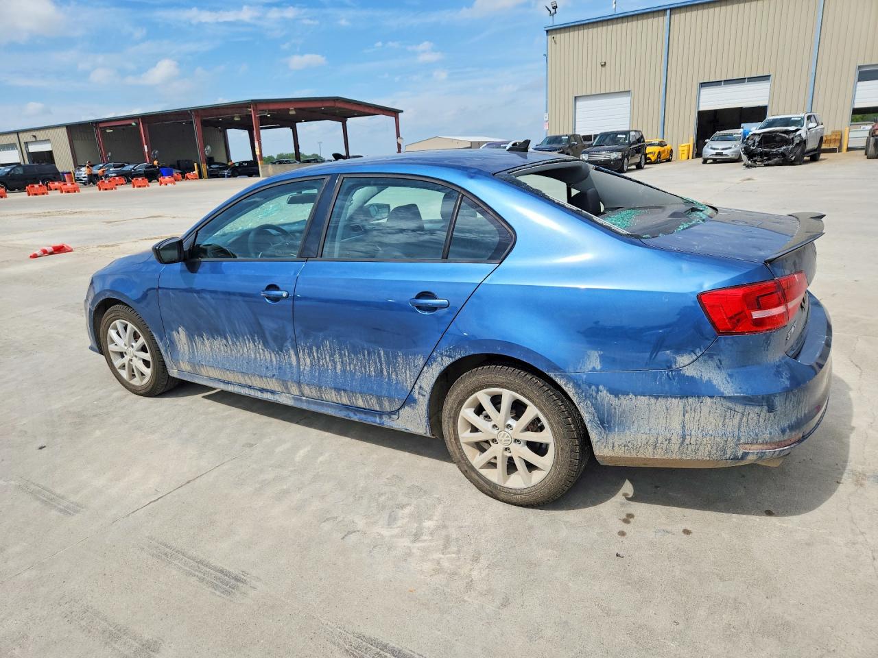 2015 Volkswagen Jetta Se Blue vin: 3VWD17AJ6FM296515