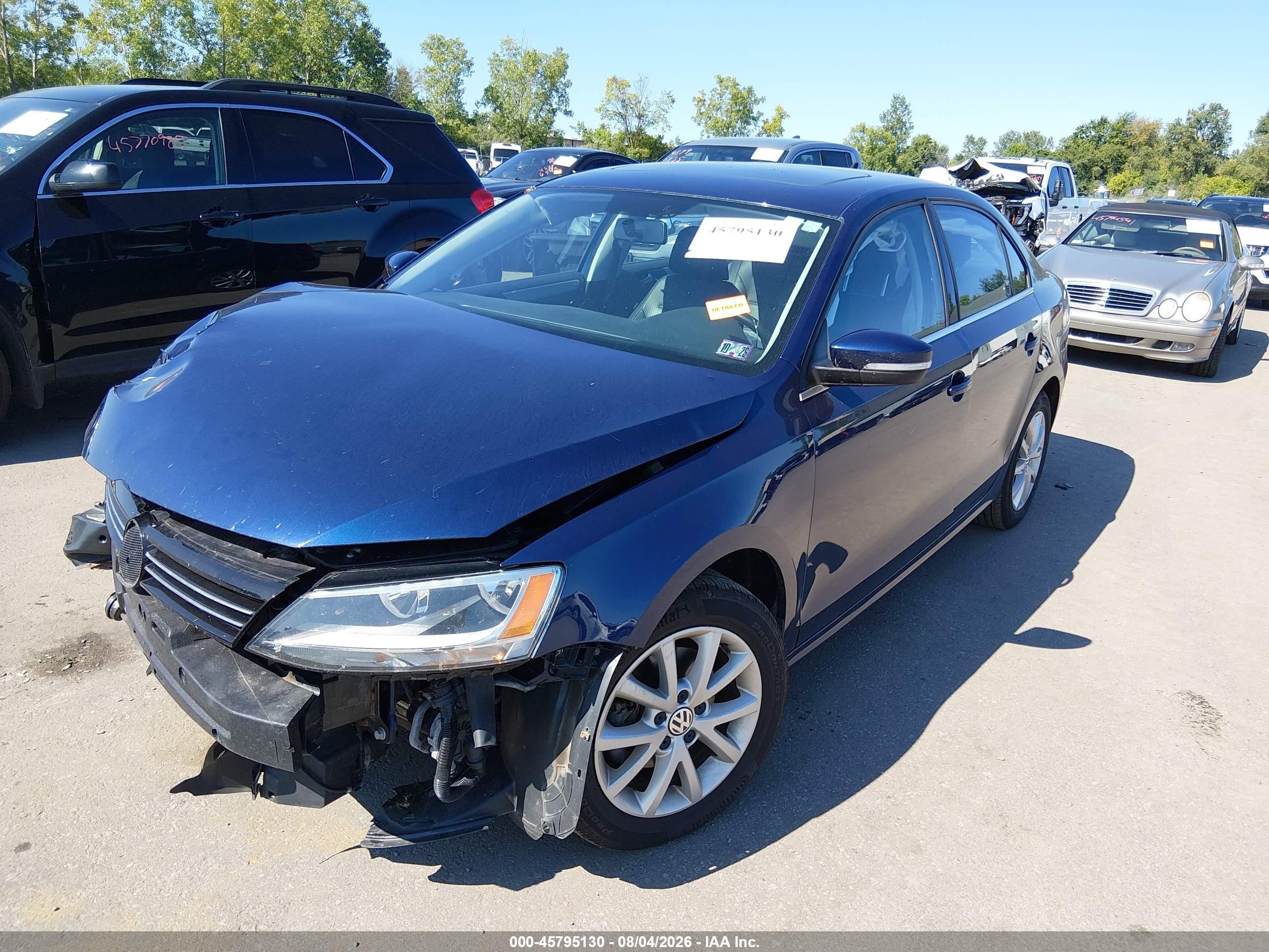 2014 Volkswagen Jetta 1.8t Se Синий vin: 3VWD17AJ7EM209381