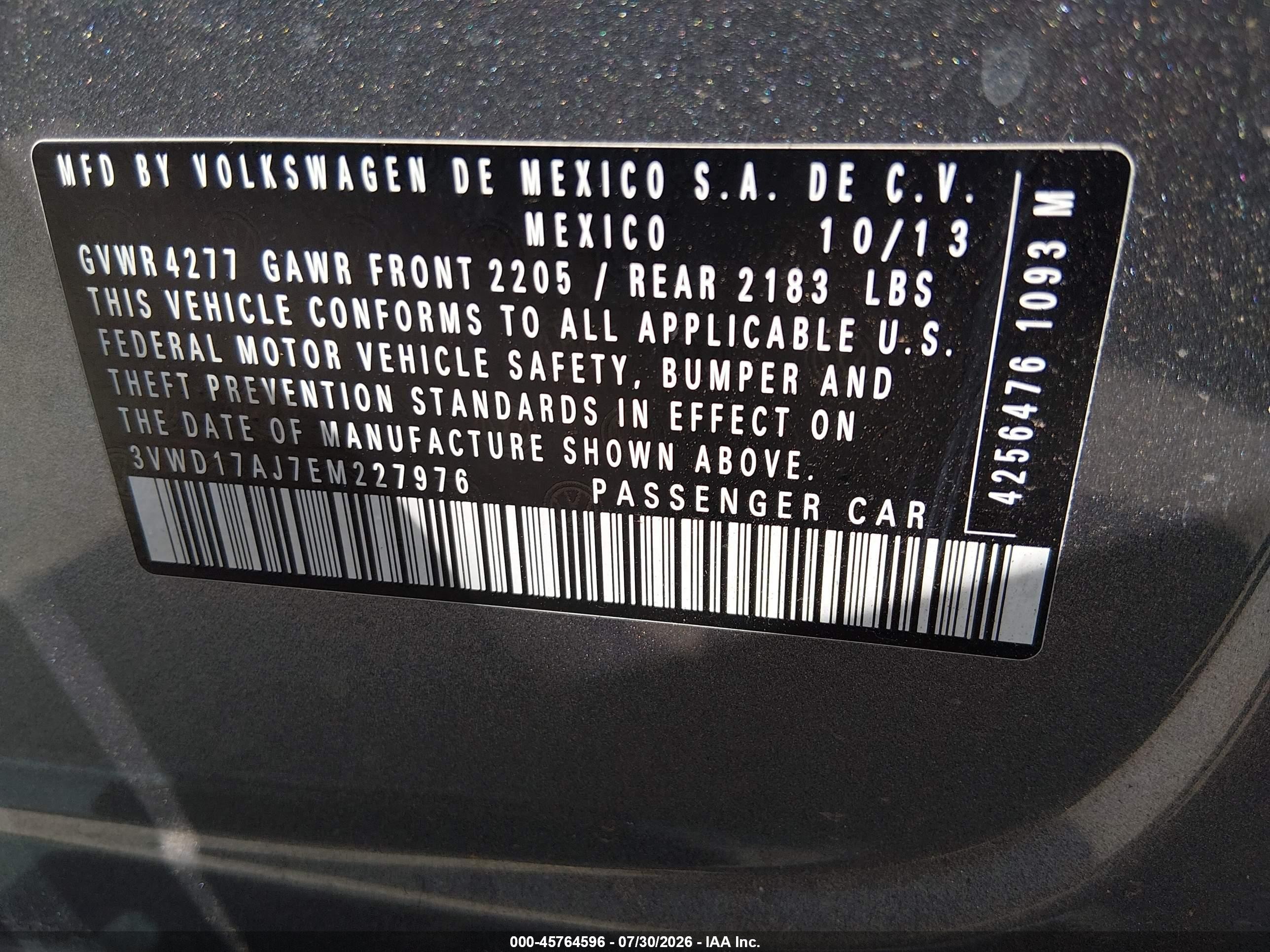 2014 Volkswagen Jetta 1.8t Se Серый vin: 3VWD17AJ7EM227976