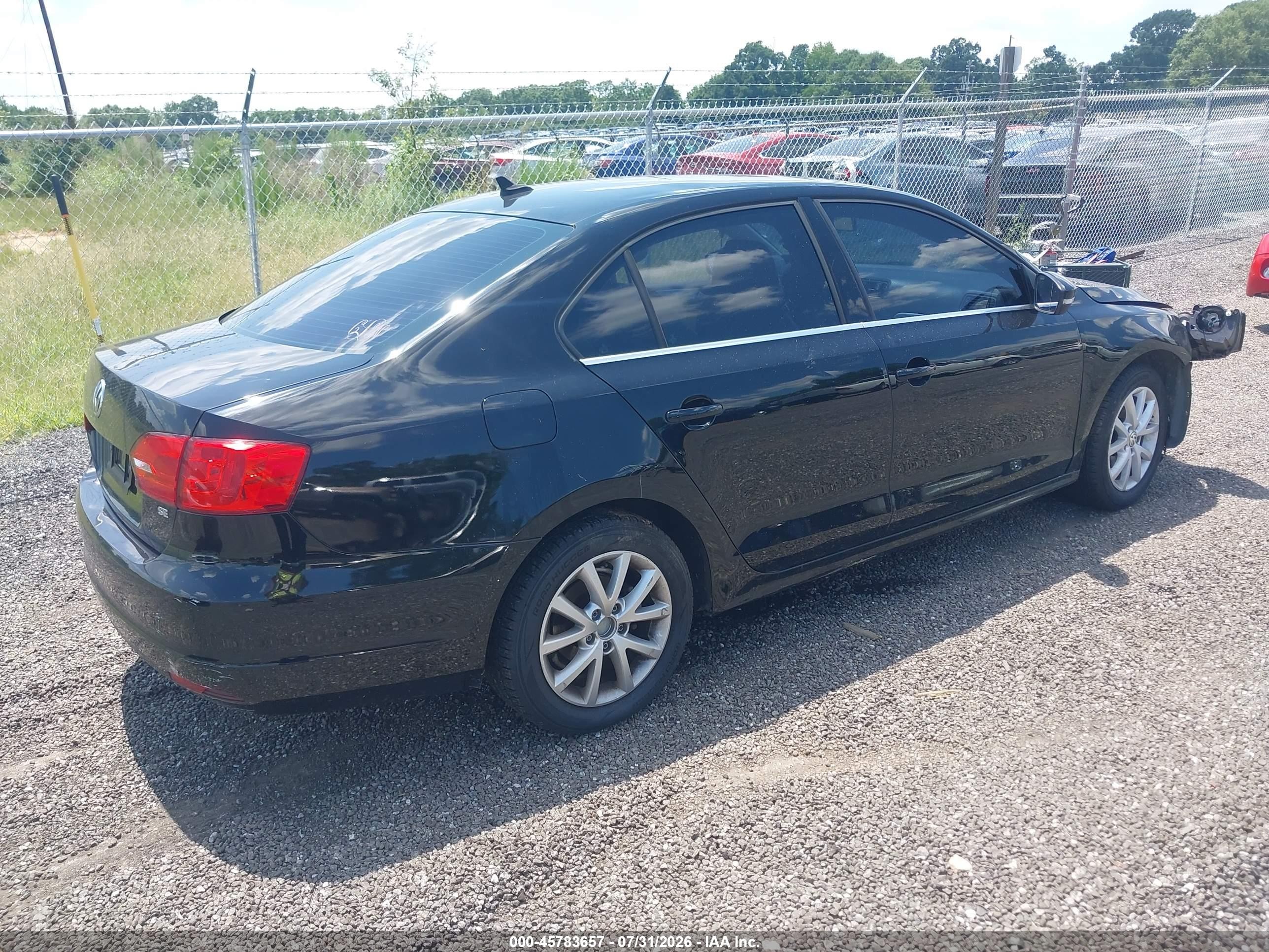 2014 Volkswagen Jetta 1.8t Se Black vin: 3VWD17AJ7EM277373
