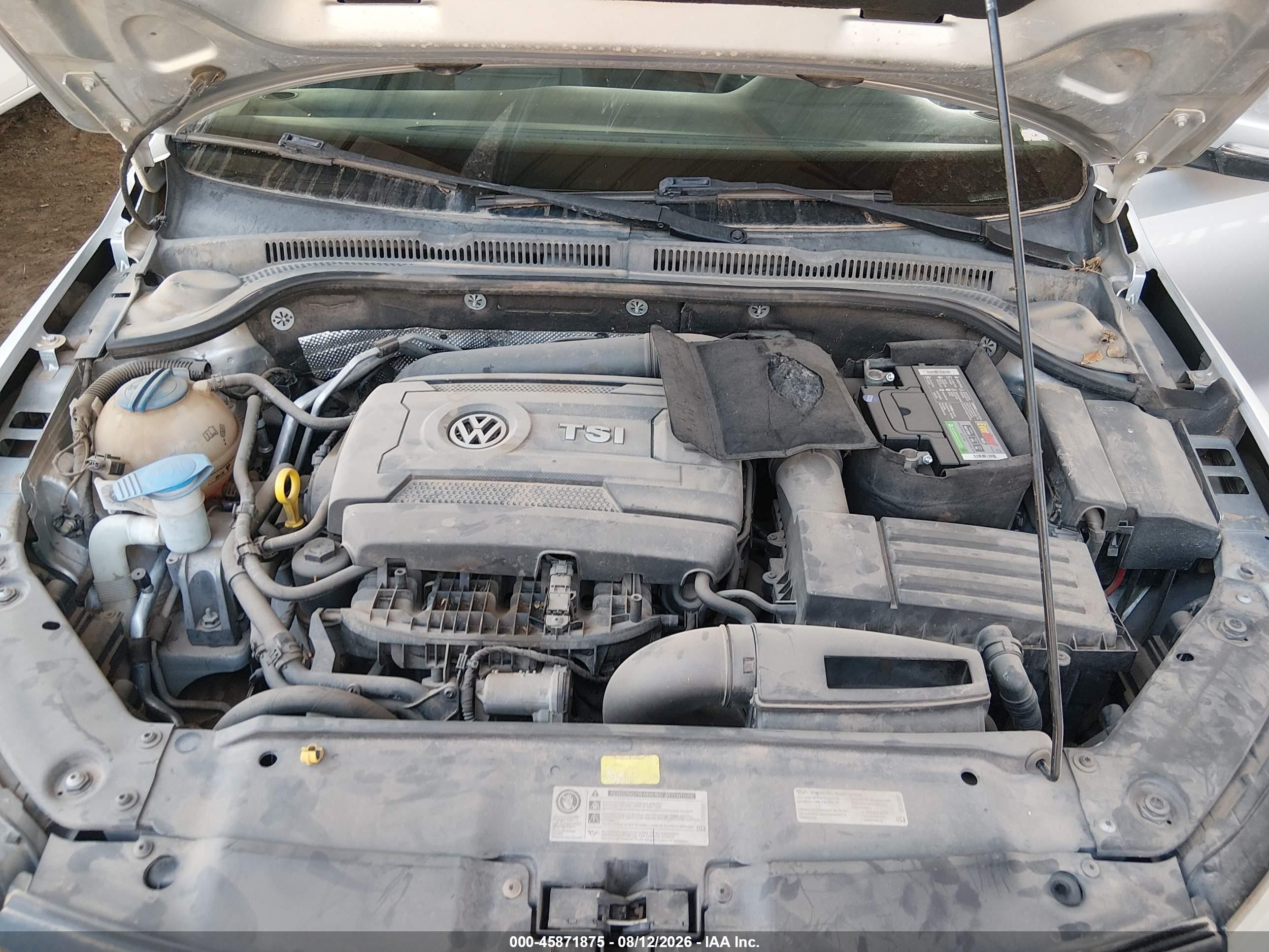 2014 Volkswagen Jetta 1.8t Se Gray vin: 3VWD17AJ7EM279706