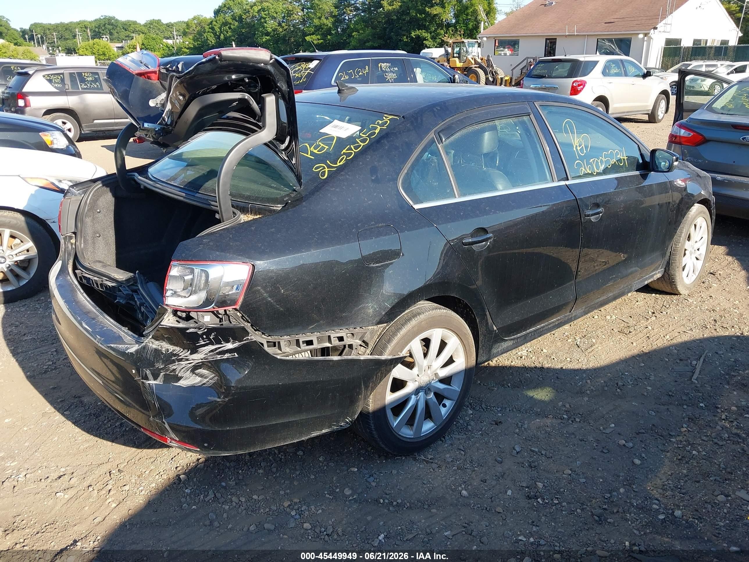 2014 Volkswagen Jetta 1.8t Se Black vin: 3VWD17AJ7EM309951