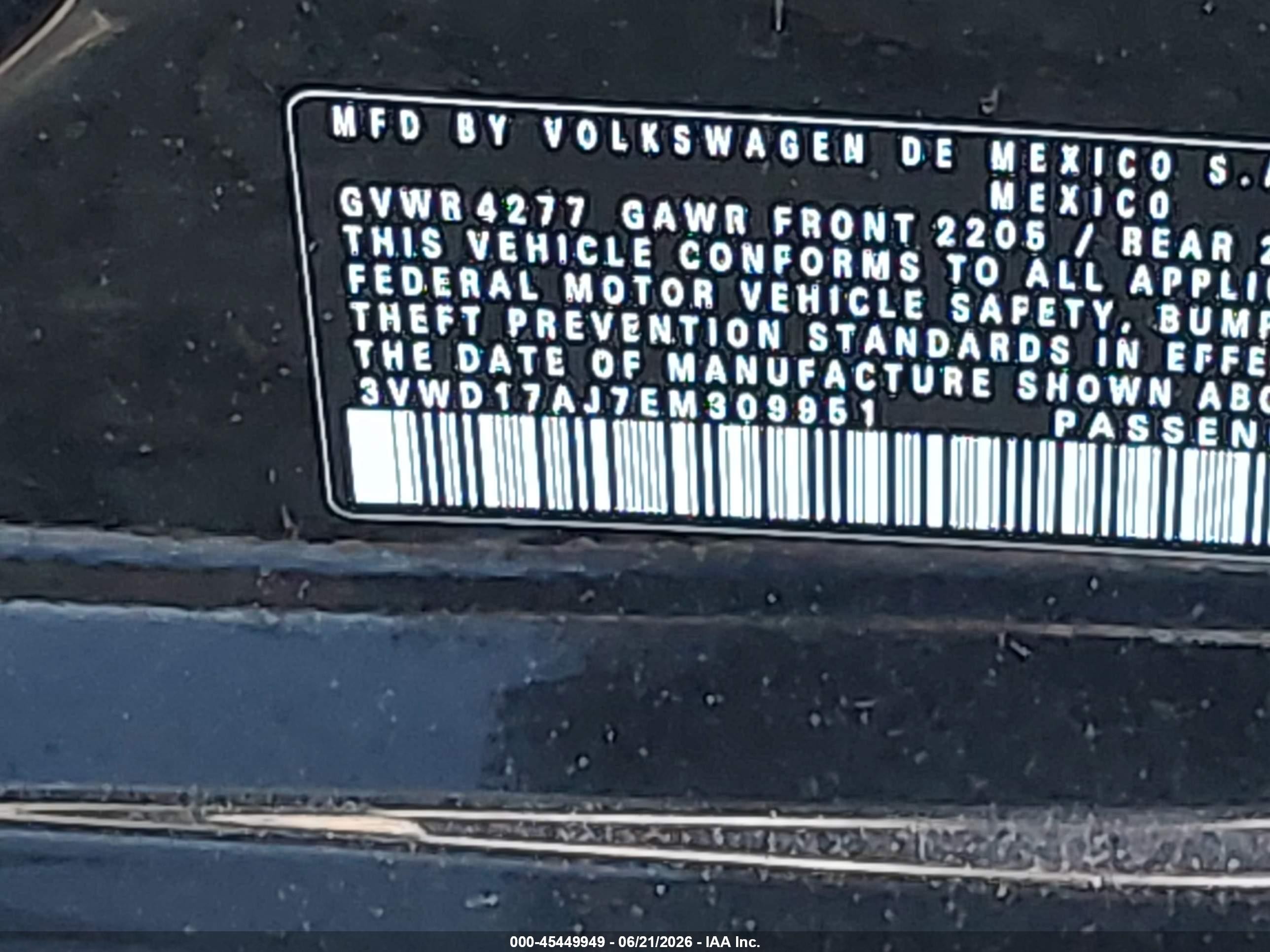 2014 Volkswagen Jetta 1.8t Se Black vin: 3VWD17AJ7EM309951