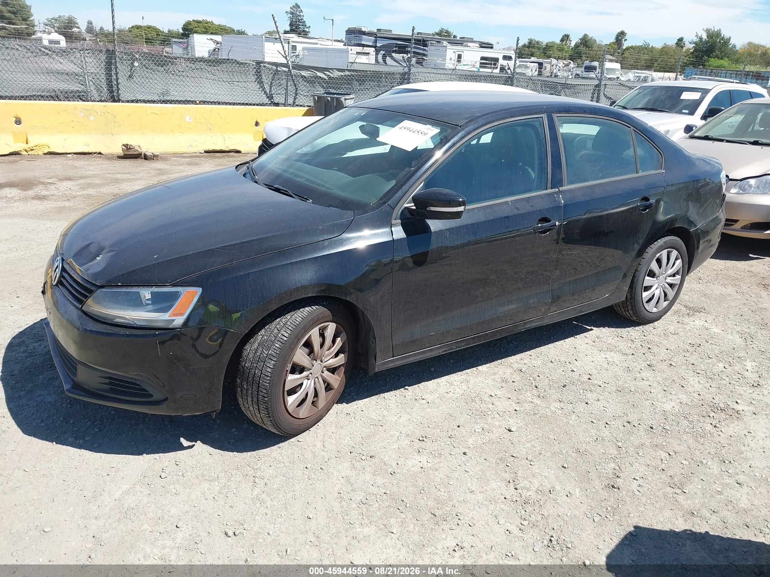 2014 Volkswagen Jetta 1.8t Se Black vin: 3VWD17AJ7EM310906