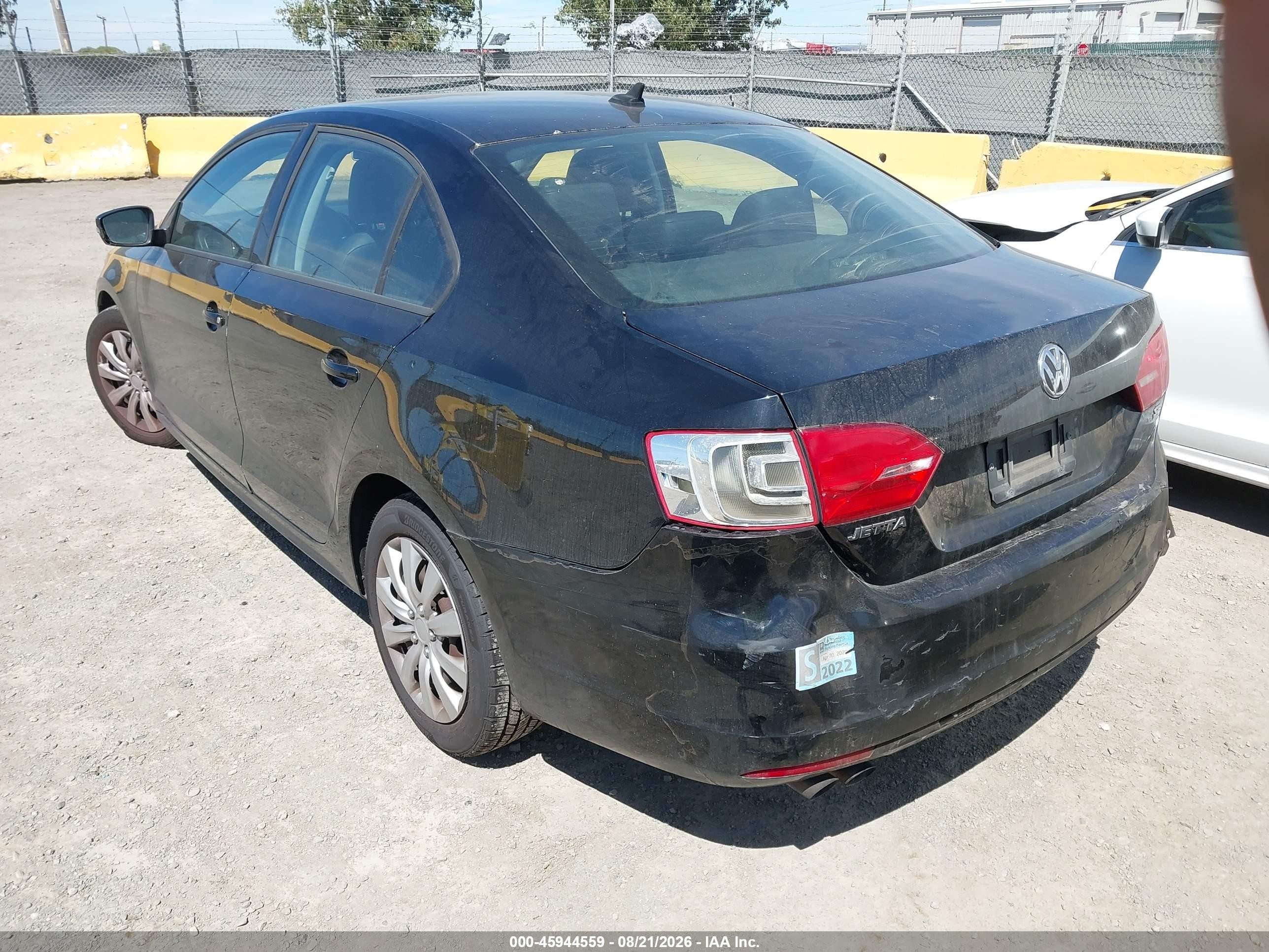 2014 Volkswagen Jetta 1.8t Se Black vin: 3VWD17AJ7EM310906