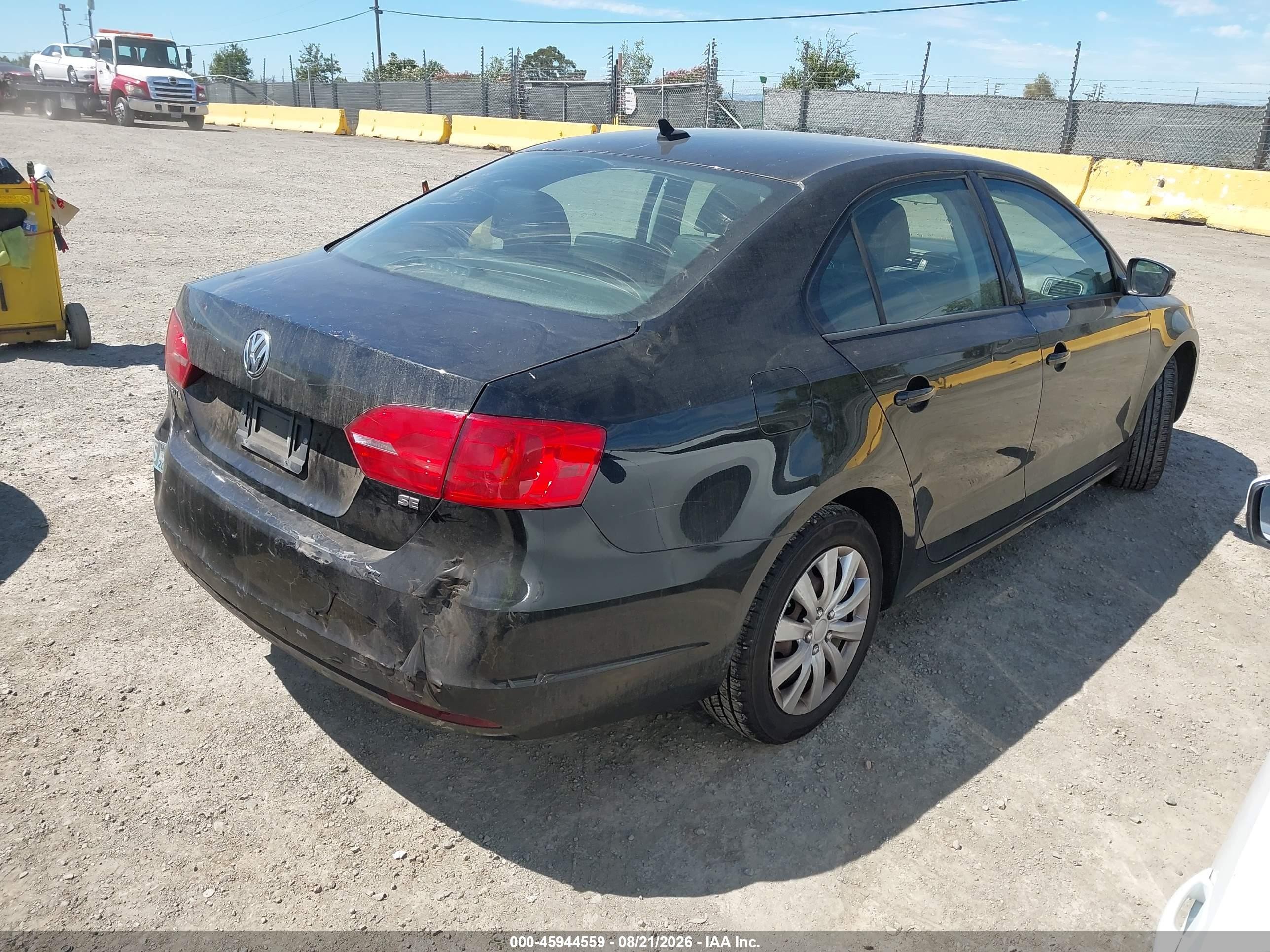 2014 Volkswagen Jetta 1.8t Se Black vin: 3VWD17AJ7EM310906
